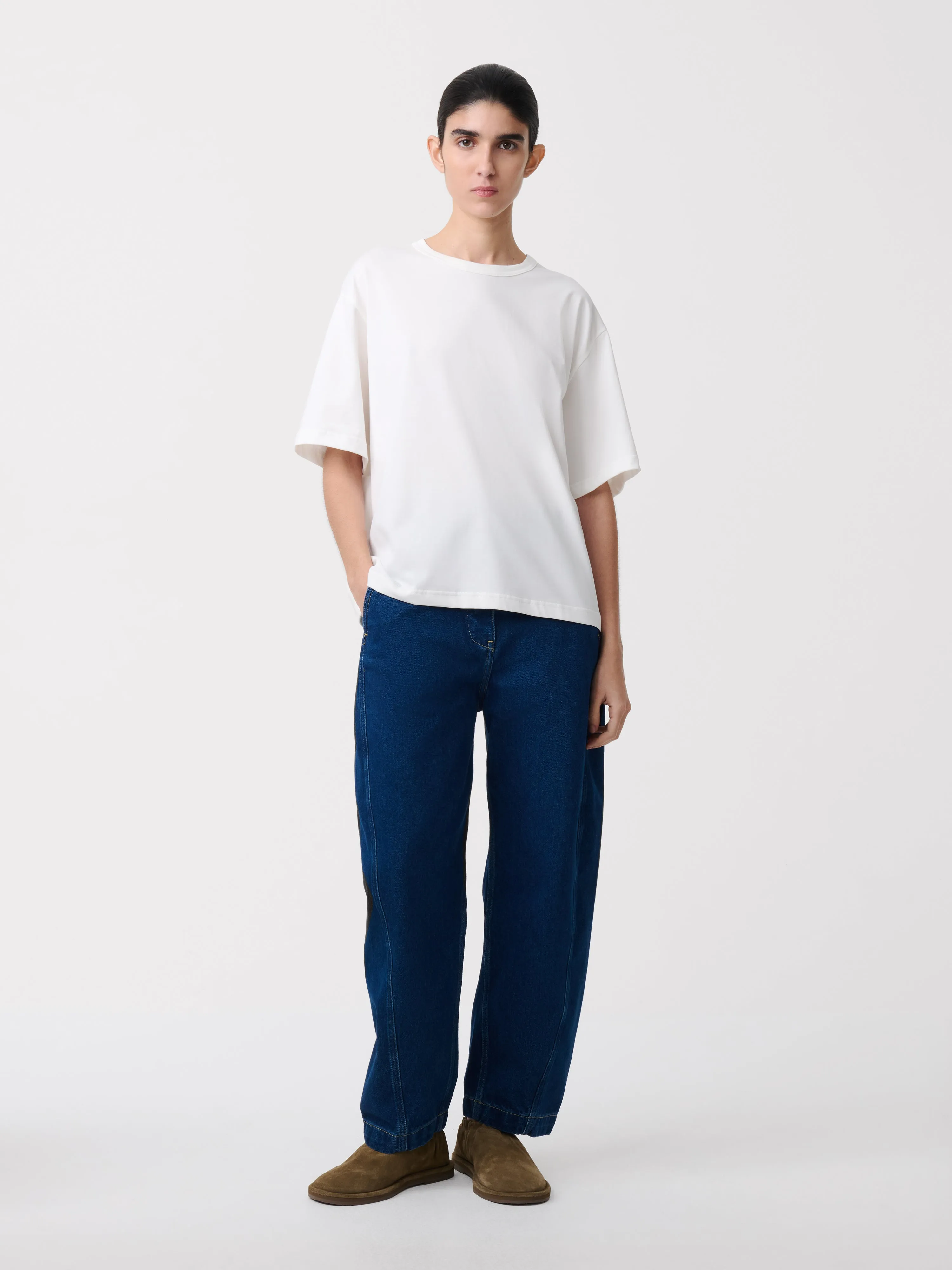 Lee T-Shirt in Optic White sold by Studio Nicholson