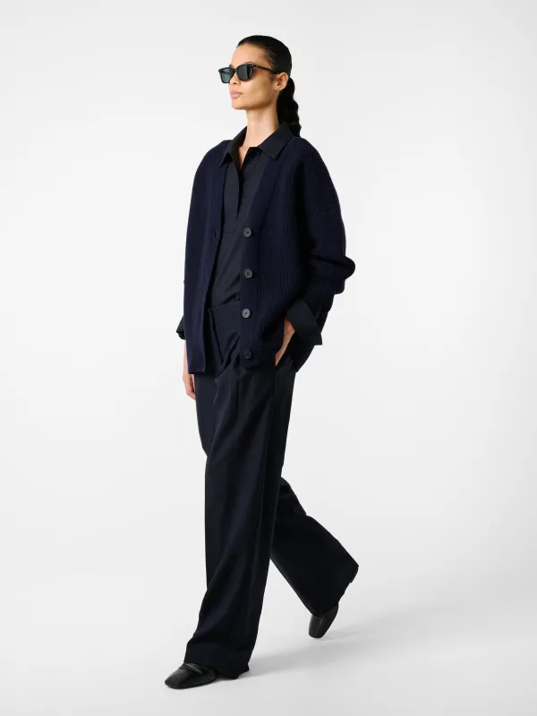 Whitt Knit in Darkest Navy made by Studio Nicholson