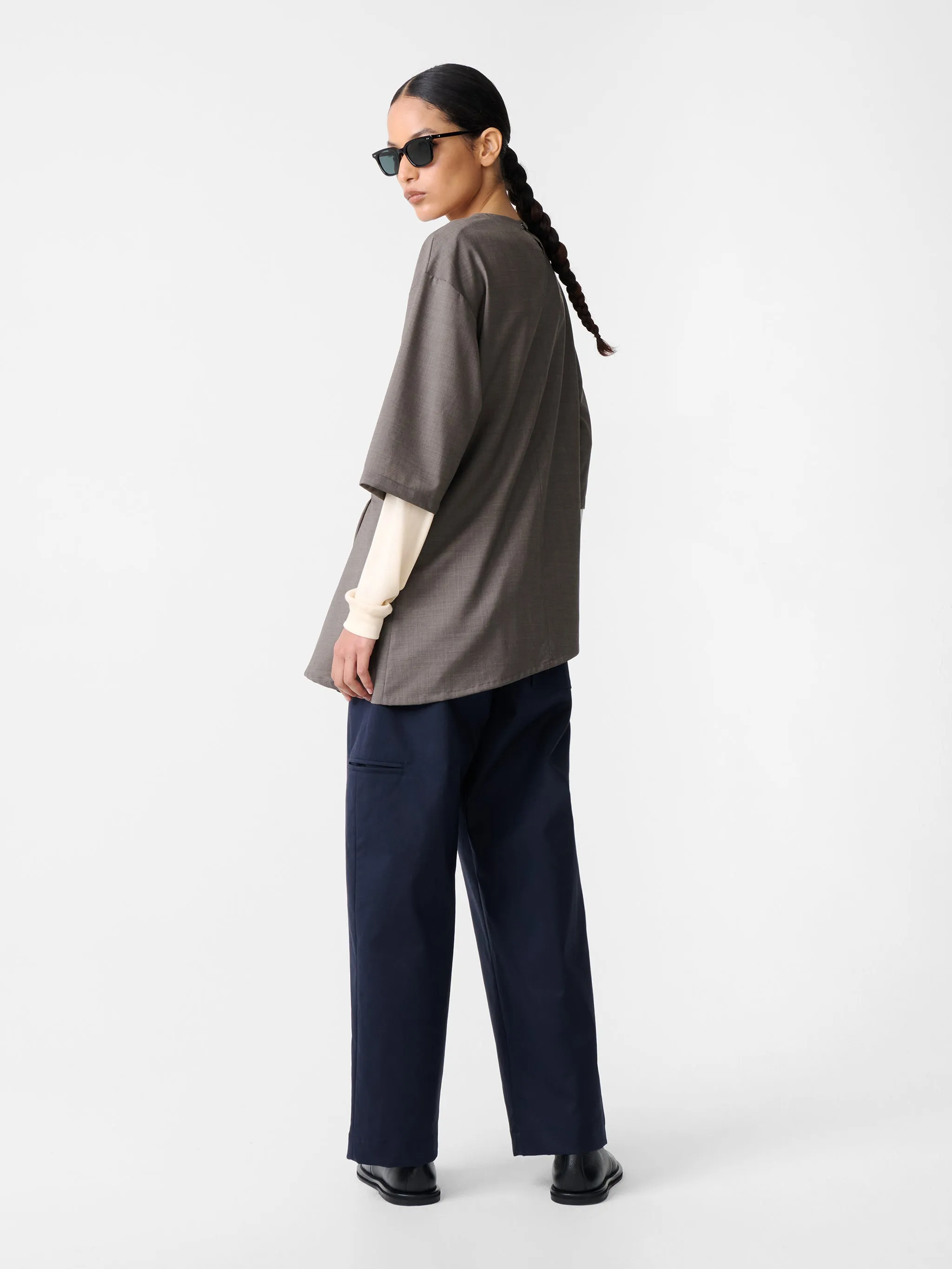 Vichy Top in Melange sold by Studio Nicholson product image thumbnail 3