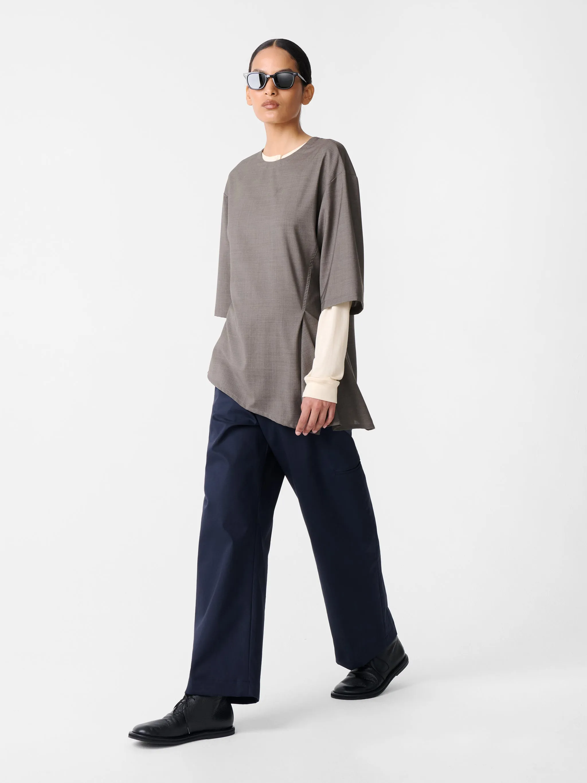 Vichy Top in Melange sold by Studio Nicholson product image thumbnail 4