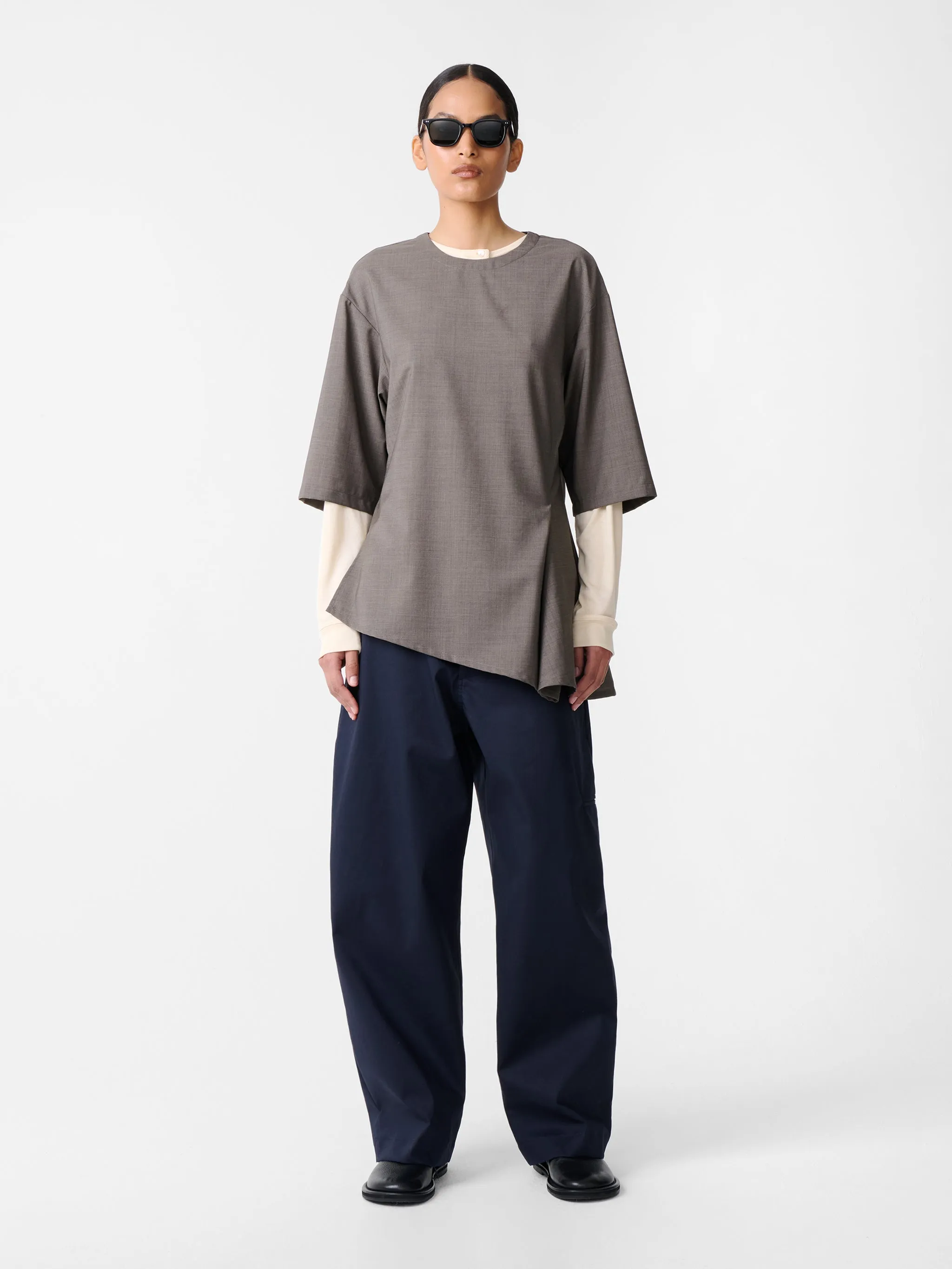 Vichy Top in Melange sold by Studio Nicholson