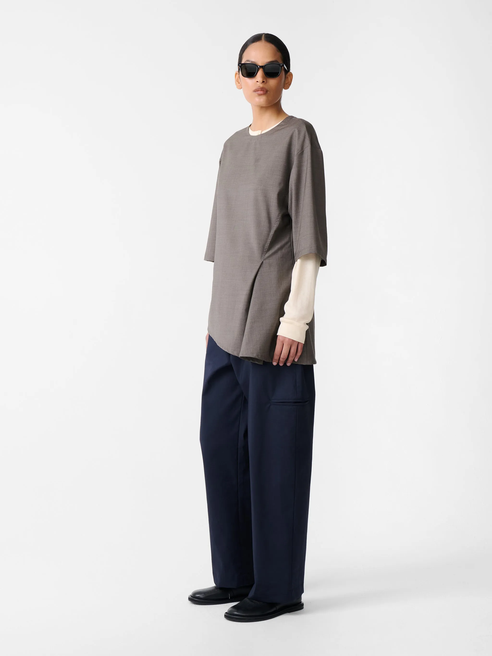 Vichy Top in Melange sold by Studio Nicholson product image thumbnail 2
