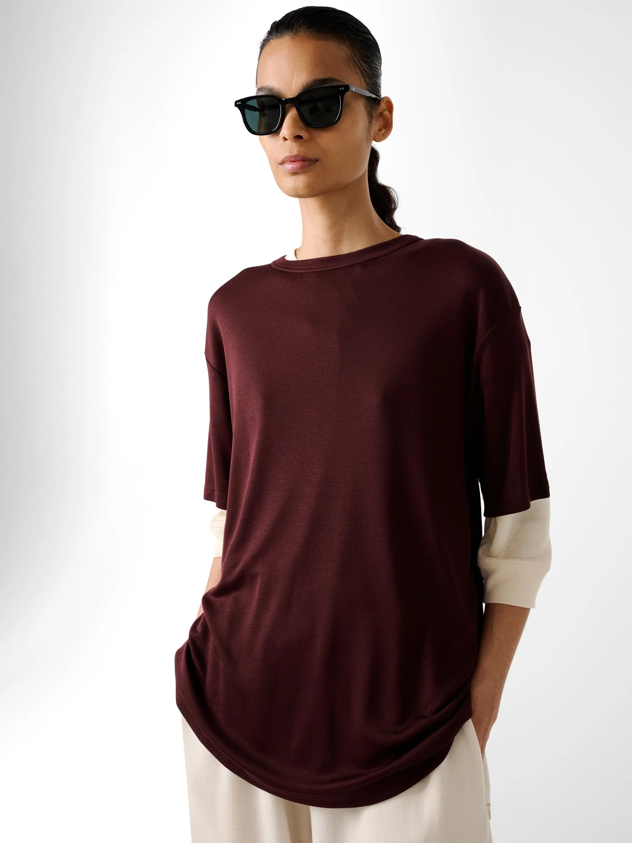 Rond T-Shirt in Rouge sold by Studio Nicholson product image thumbnail 5