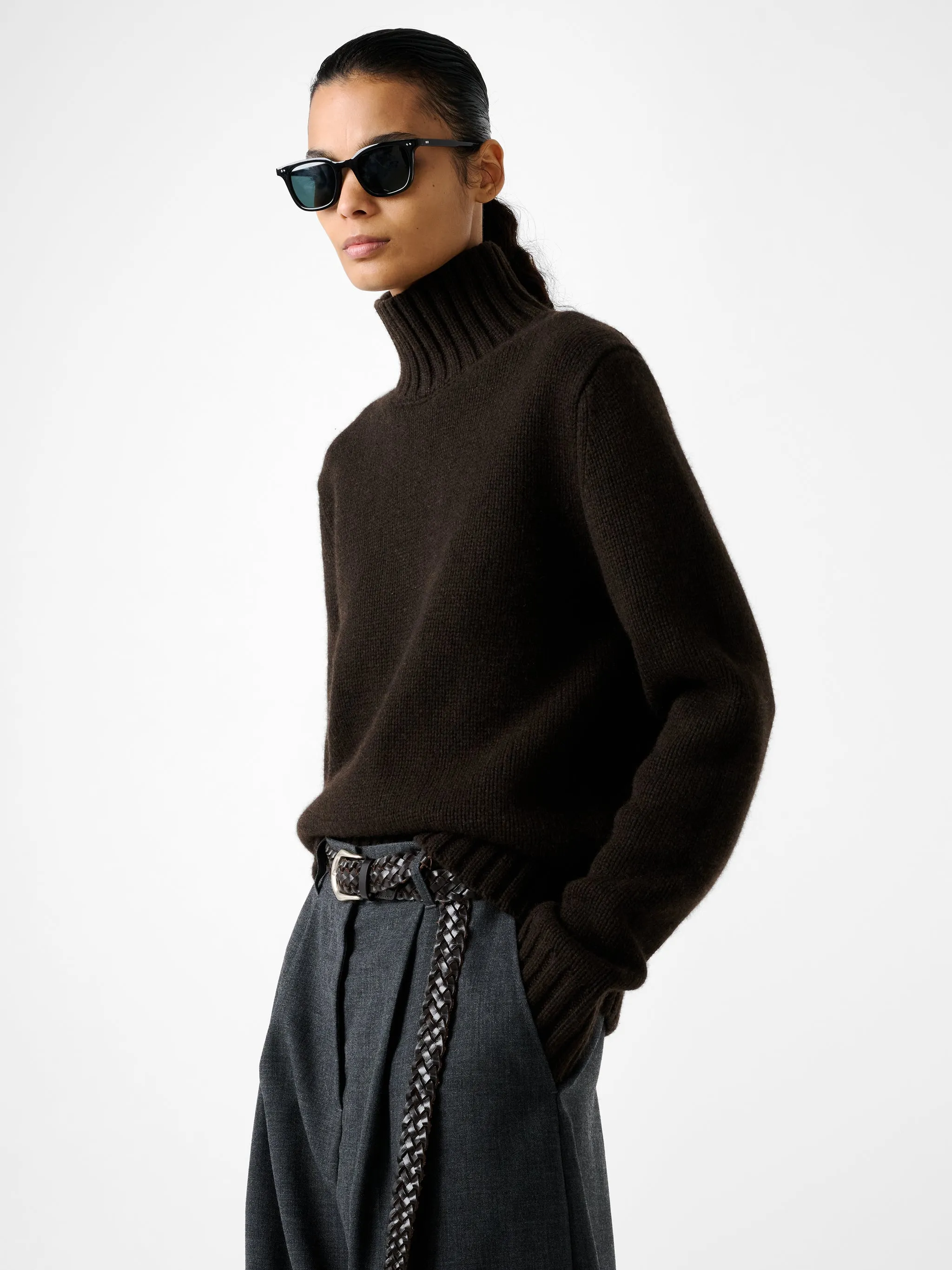 Loris Knit in Espresso Brown sold by Studio Nicholson