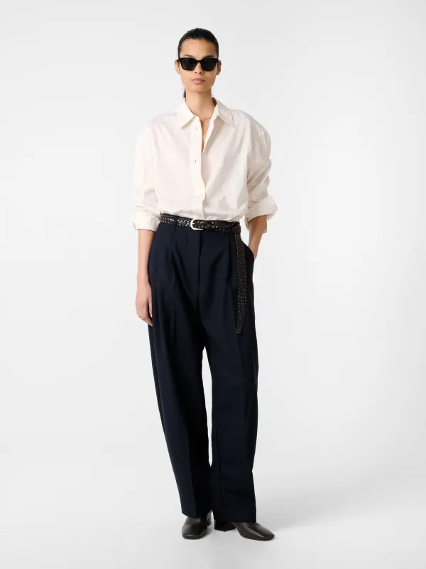 Acuna Heritage Wool Pant in Darkest Navy sold by Studio Nicholson