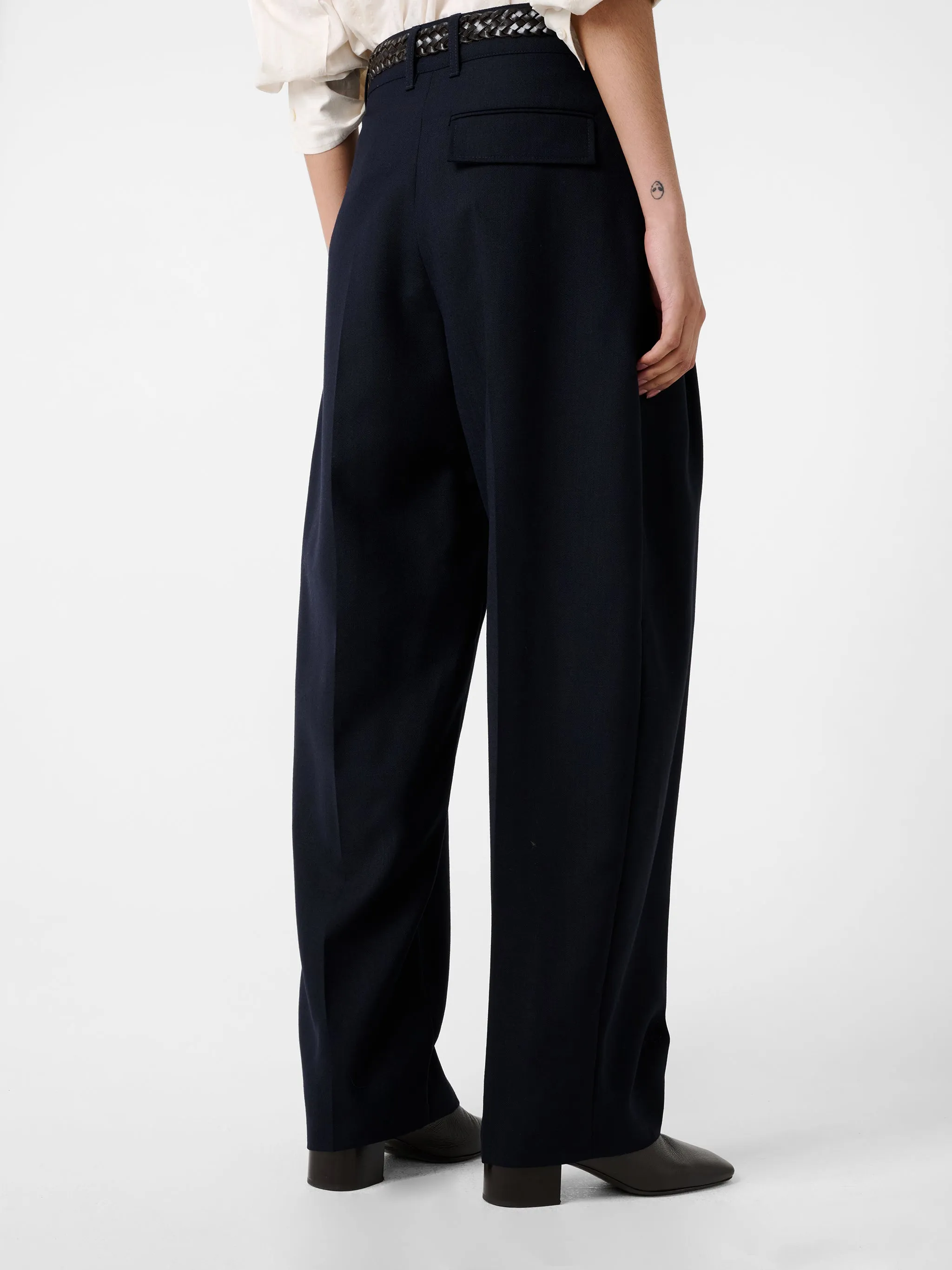 Acuna Heritage Wool Pant in Darkest Navy sold by Studio Nicholson product image thumbnail 5