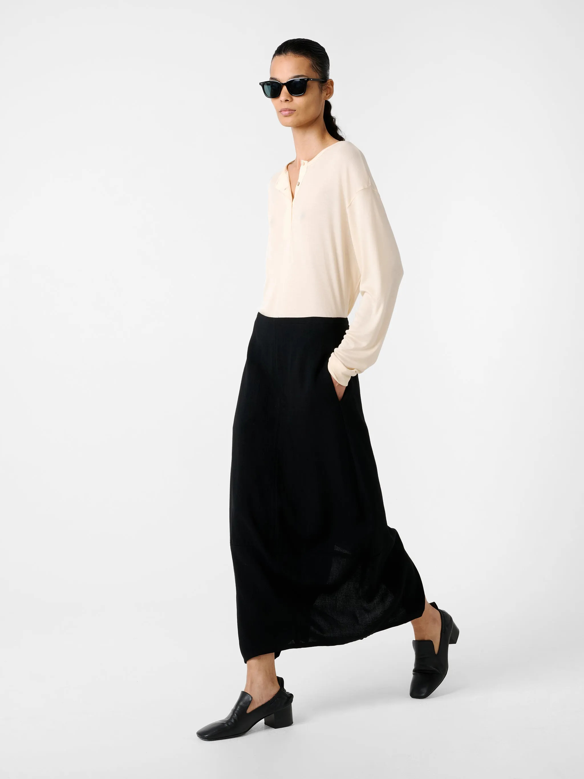 Beni Skirt in Black sold by Studio Nicholson product image thumbnail 5