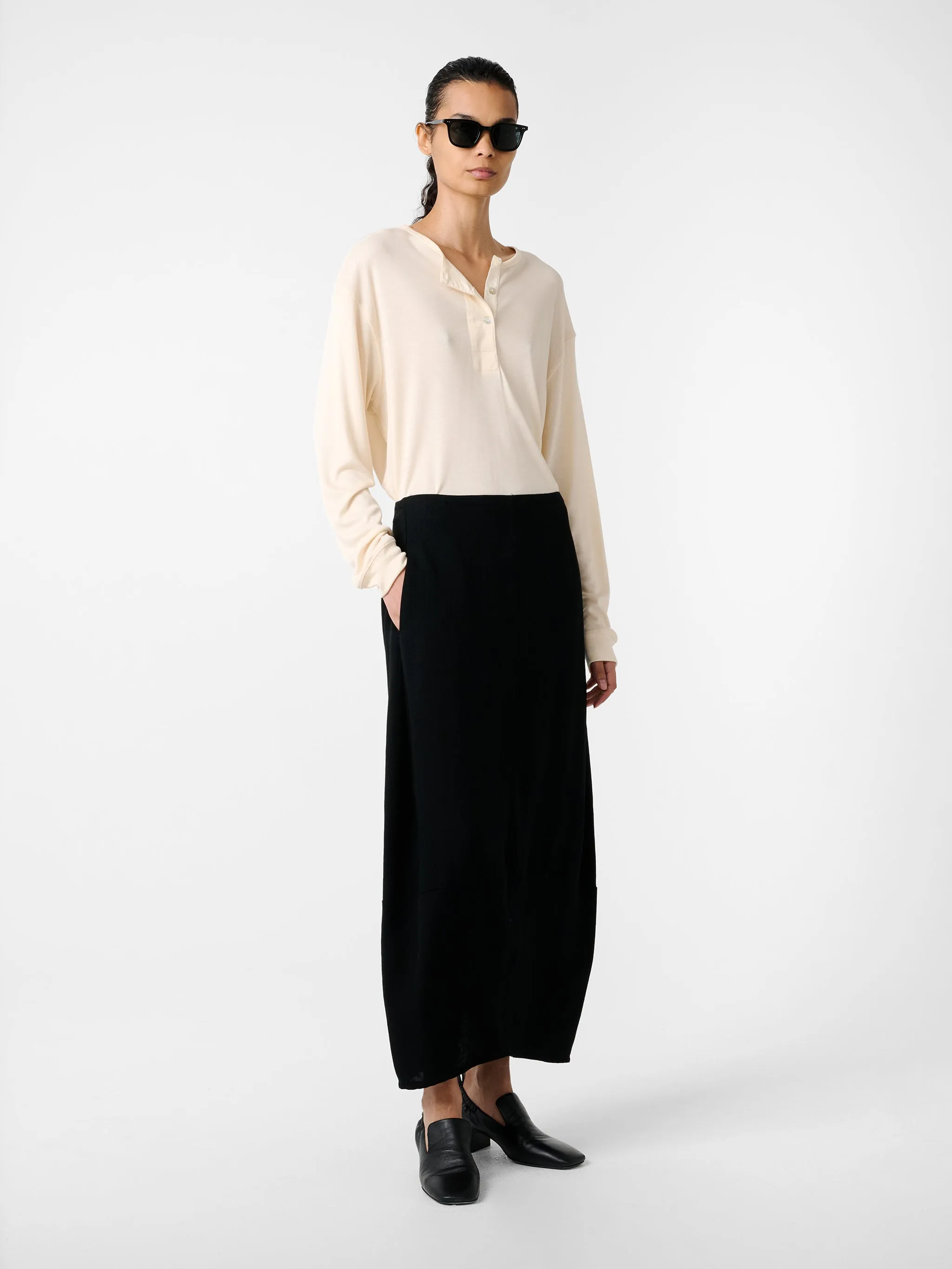 Beni Skirt in Black sold by Studio Nicholson product image thumbnail 3