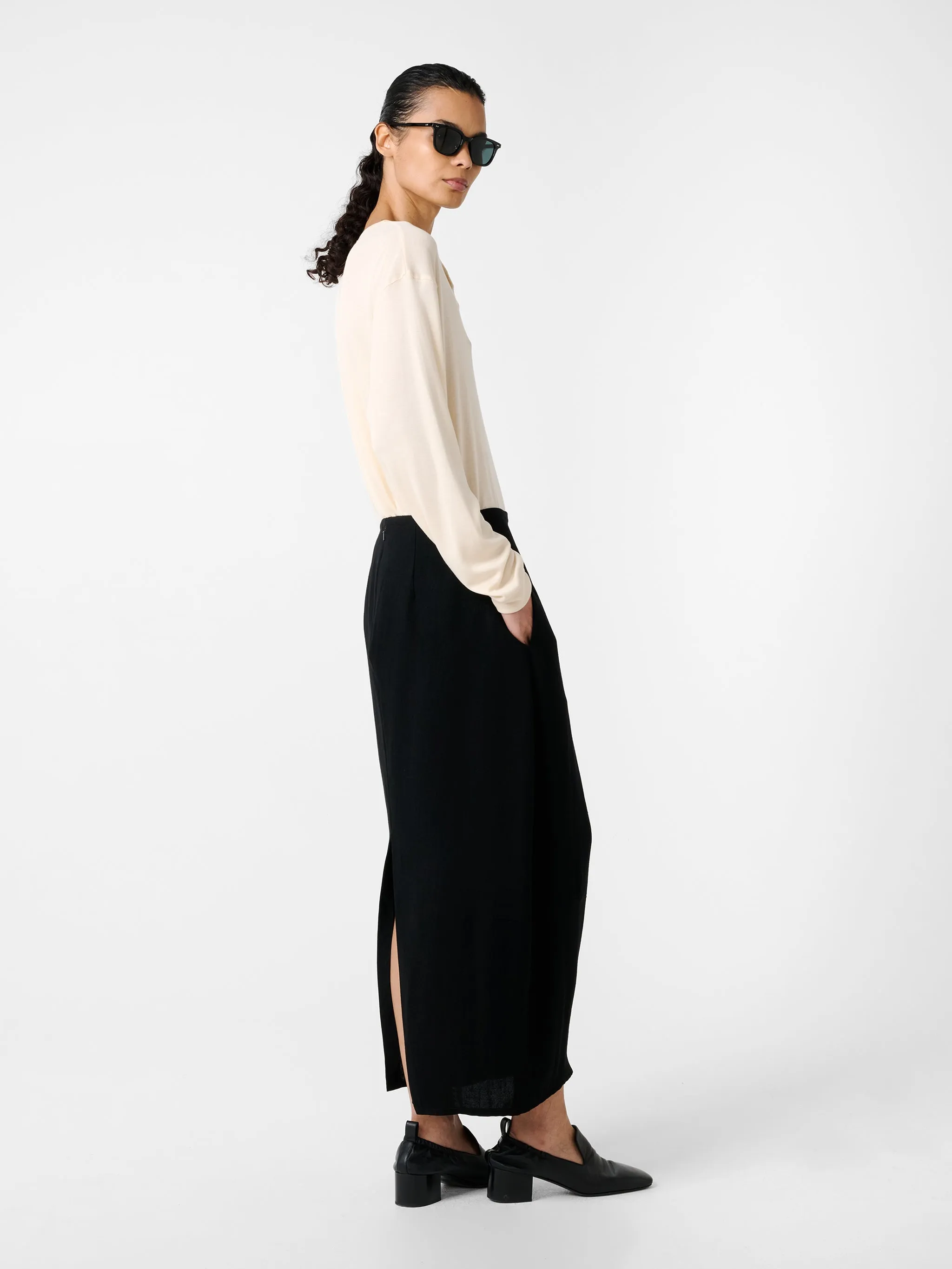 Beni Skirt in Black sold by Studio Nicholson product image thumbnail 4