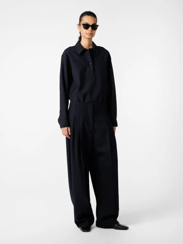 Lira Pant in Darkest Navy sold by Studio Nicholson