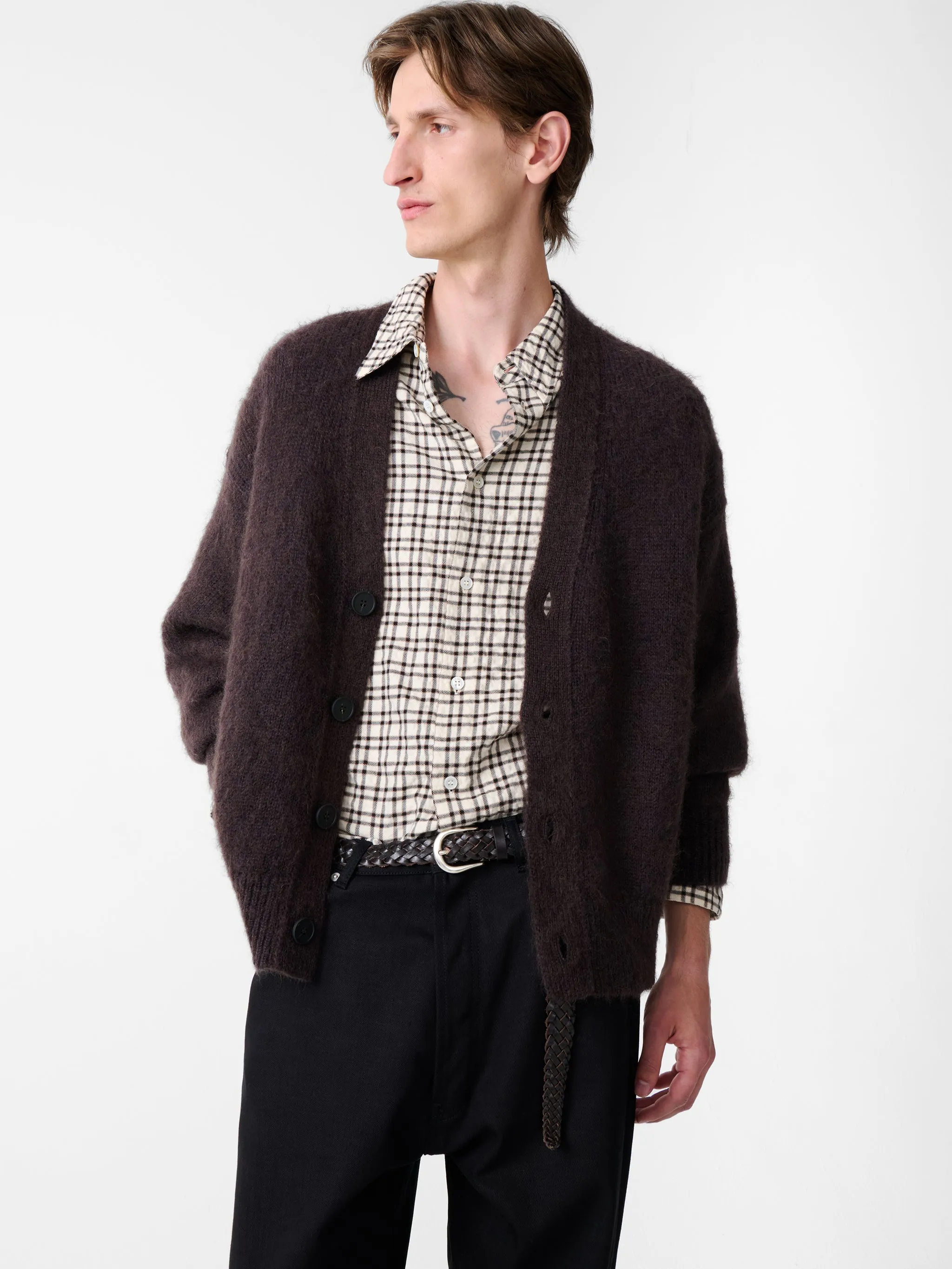 Trey Knit in Espresso sold by Studio Nicholson product image thumbnail 2