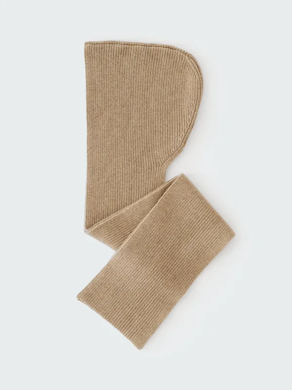 Fife Hooded Scarf in Oatmeal made by Studio Nicholson
