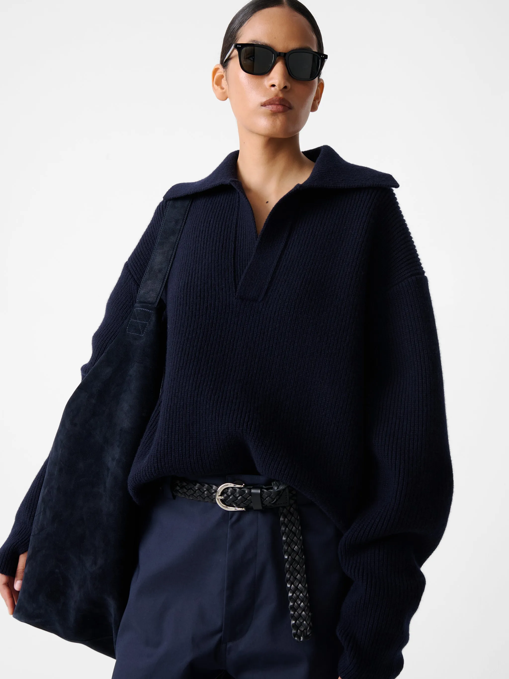 Nash Knit in Darkest Navy sold by Studio Nicholson