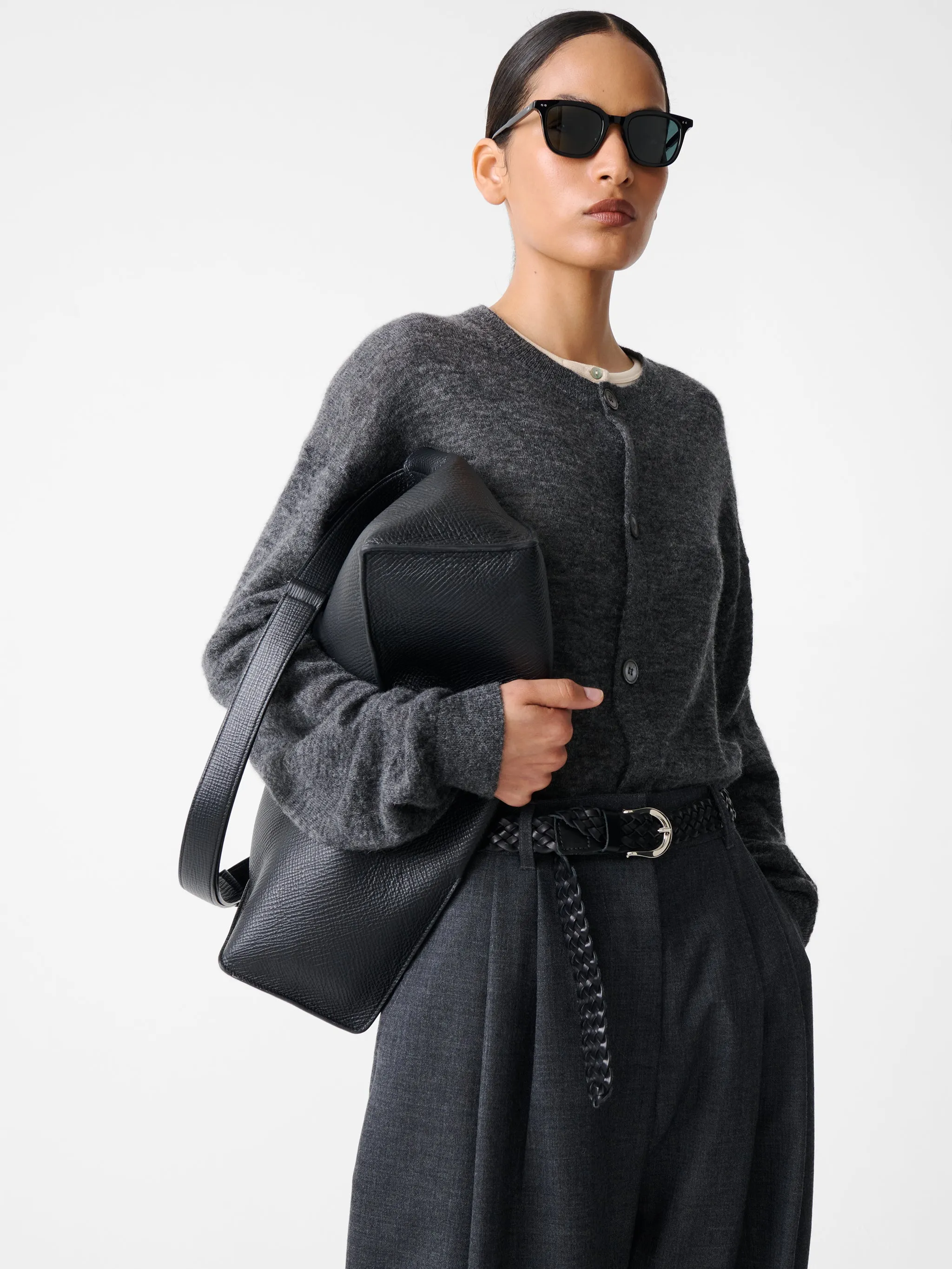 Andres Knit in Charcoal Marl sold by Studio Nicholson