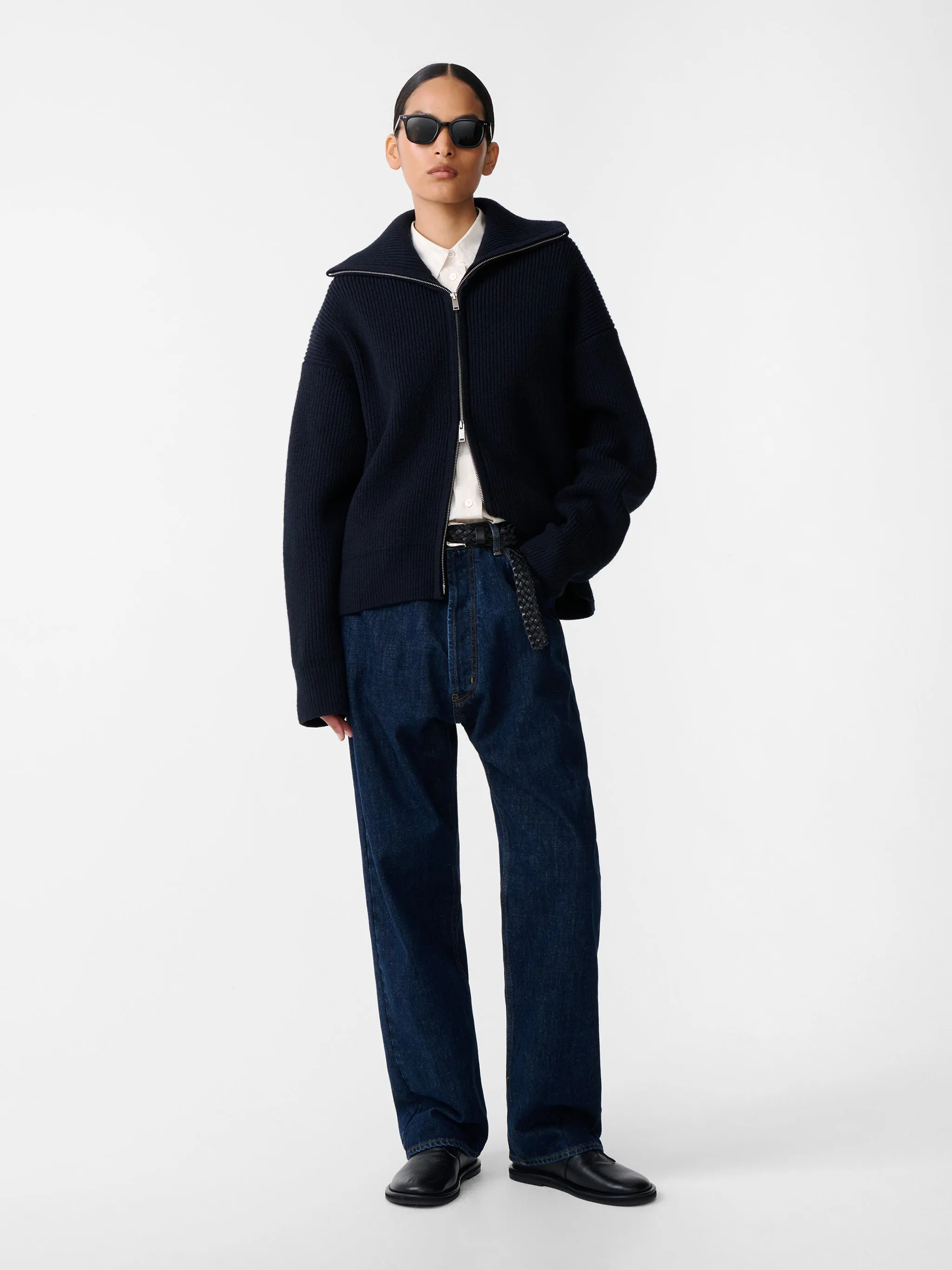 Sandos Knit in Darkest Navy sold by Studio Nicholson product image thumbnail 4