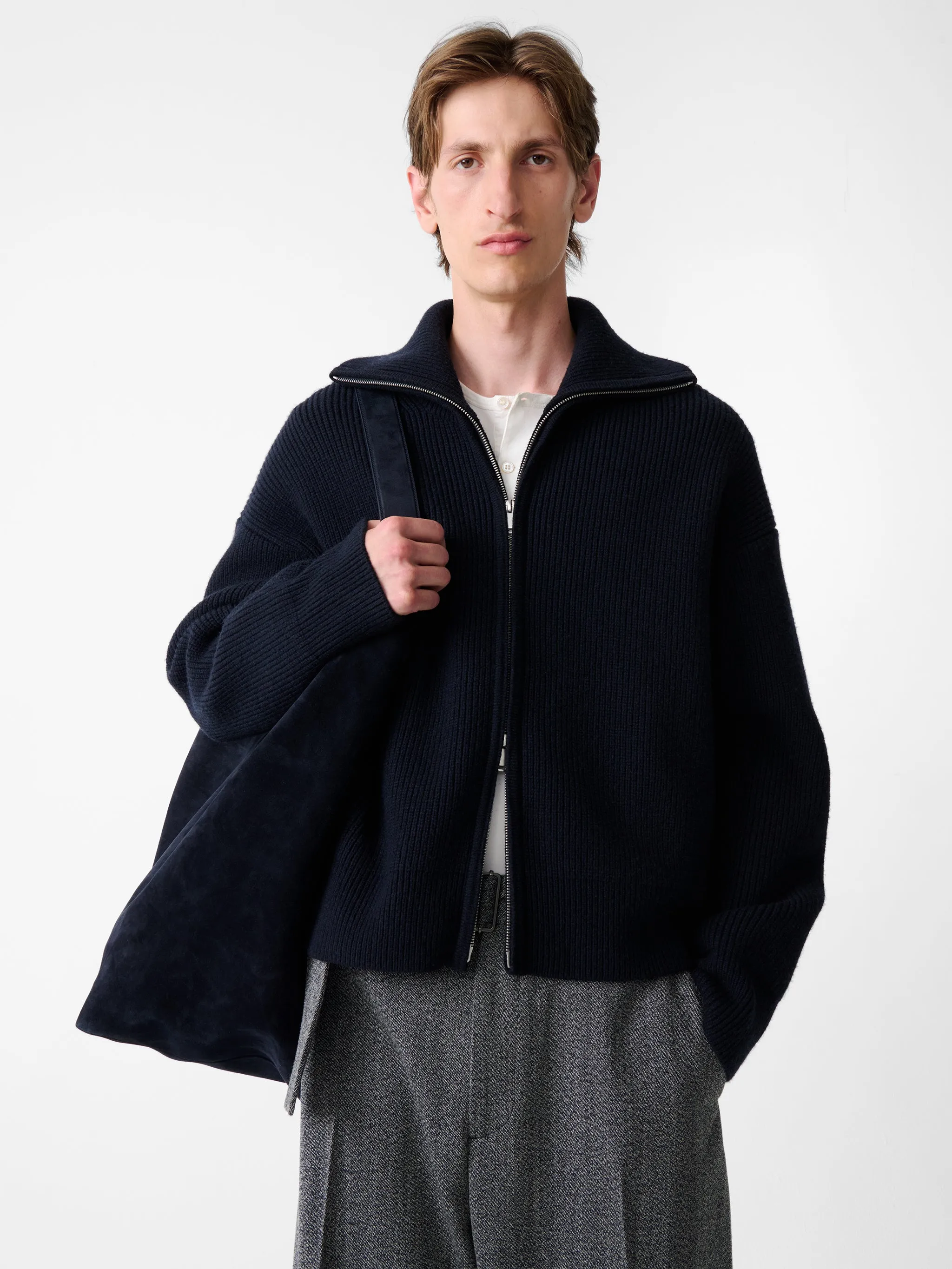 Sandos Knit in Darkest Navy sold by Studio Nicholson product image thumbnail 3