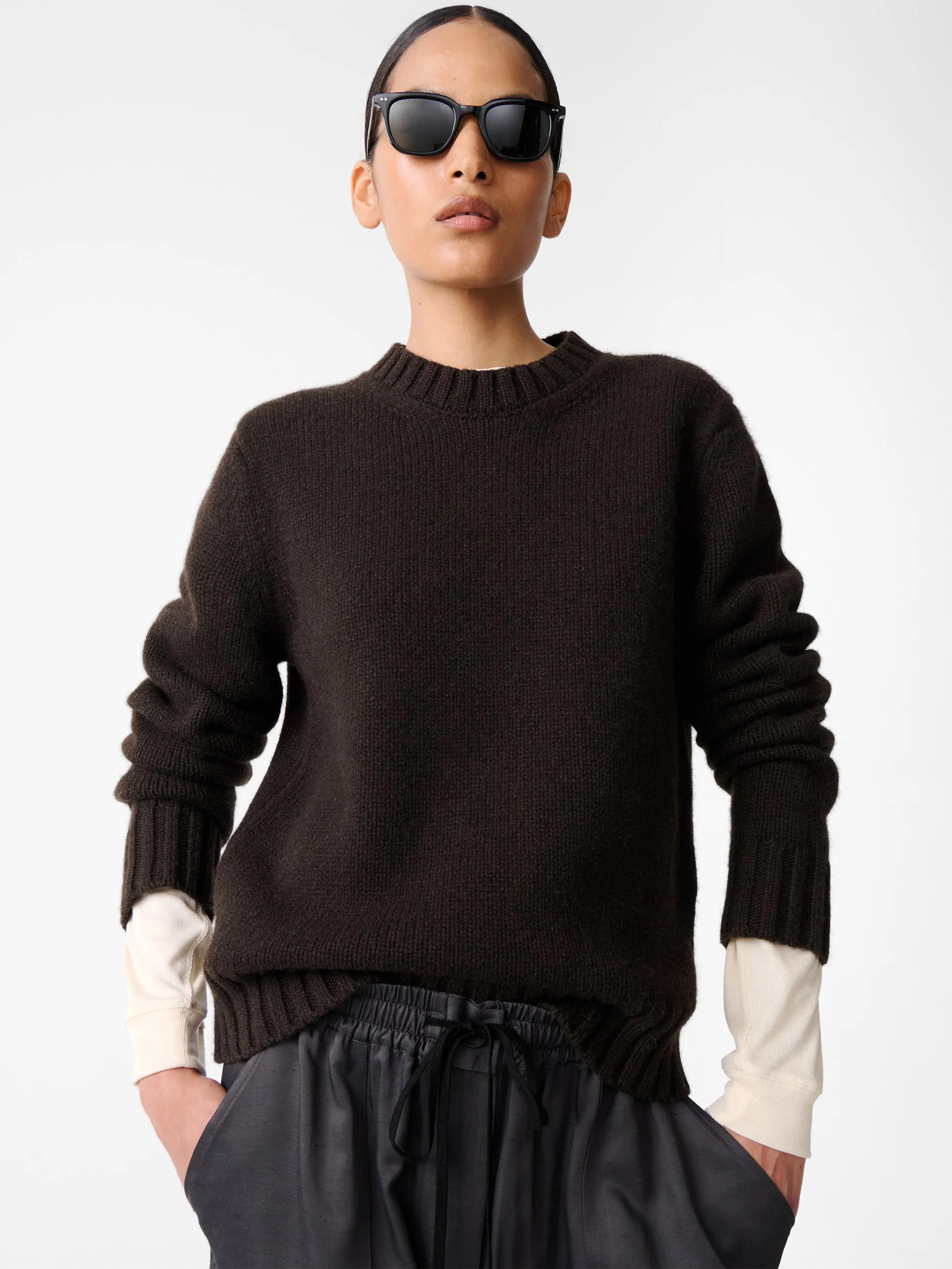 Cree Knit in Espresso Brown sold by Studio Nicholson