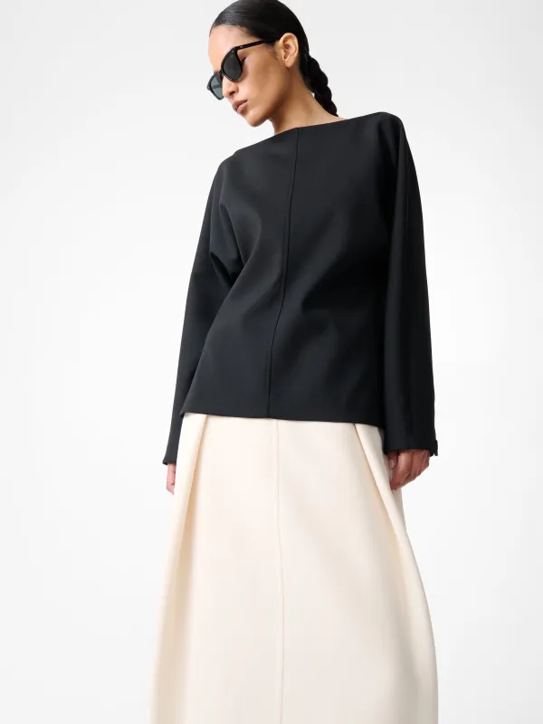 Caten Top in Black sold by Studio Nicholson