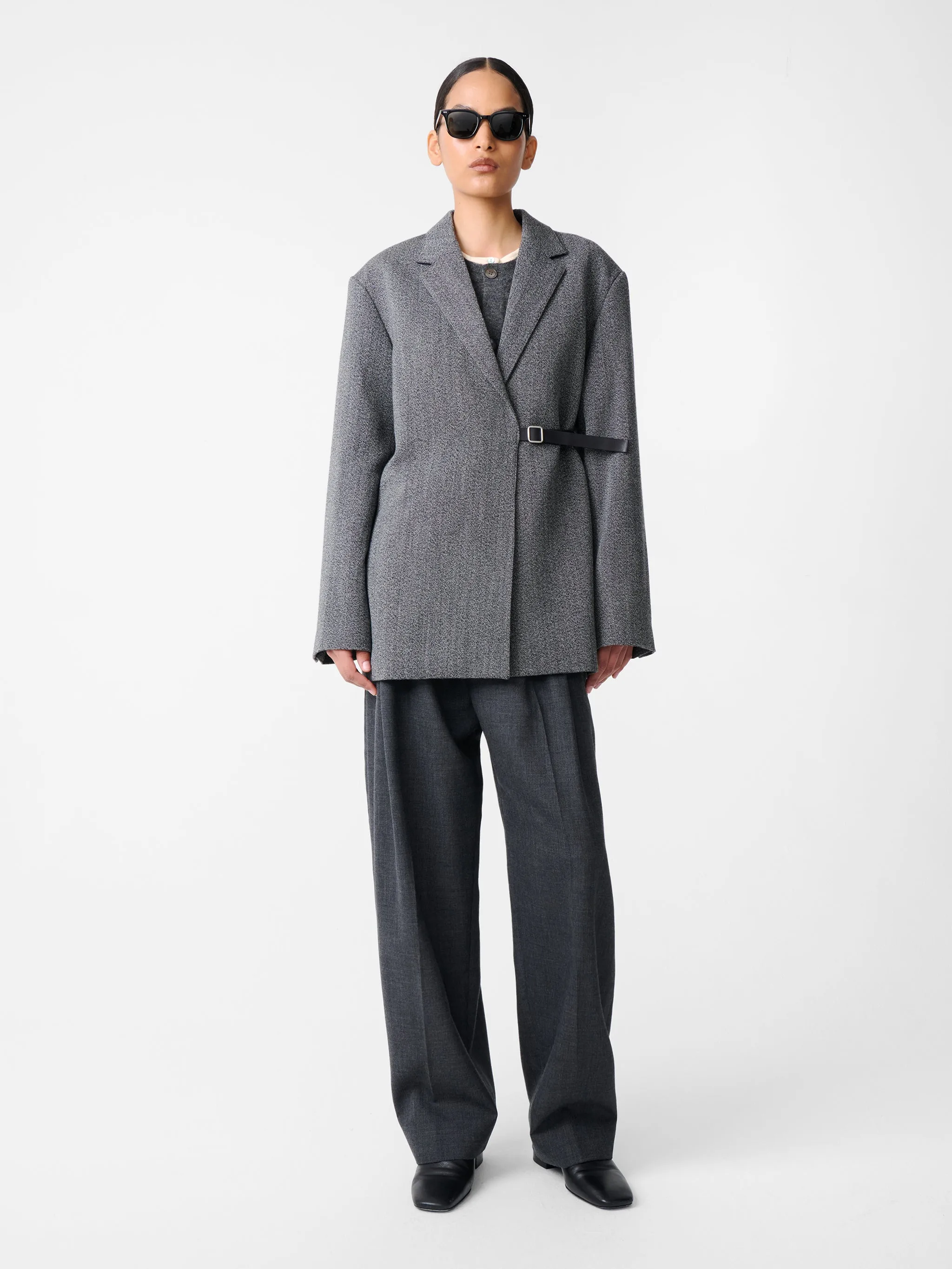 Silas Jacket in Black / White sold by Studio Nicholson product image thumbnail 2
