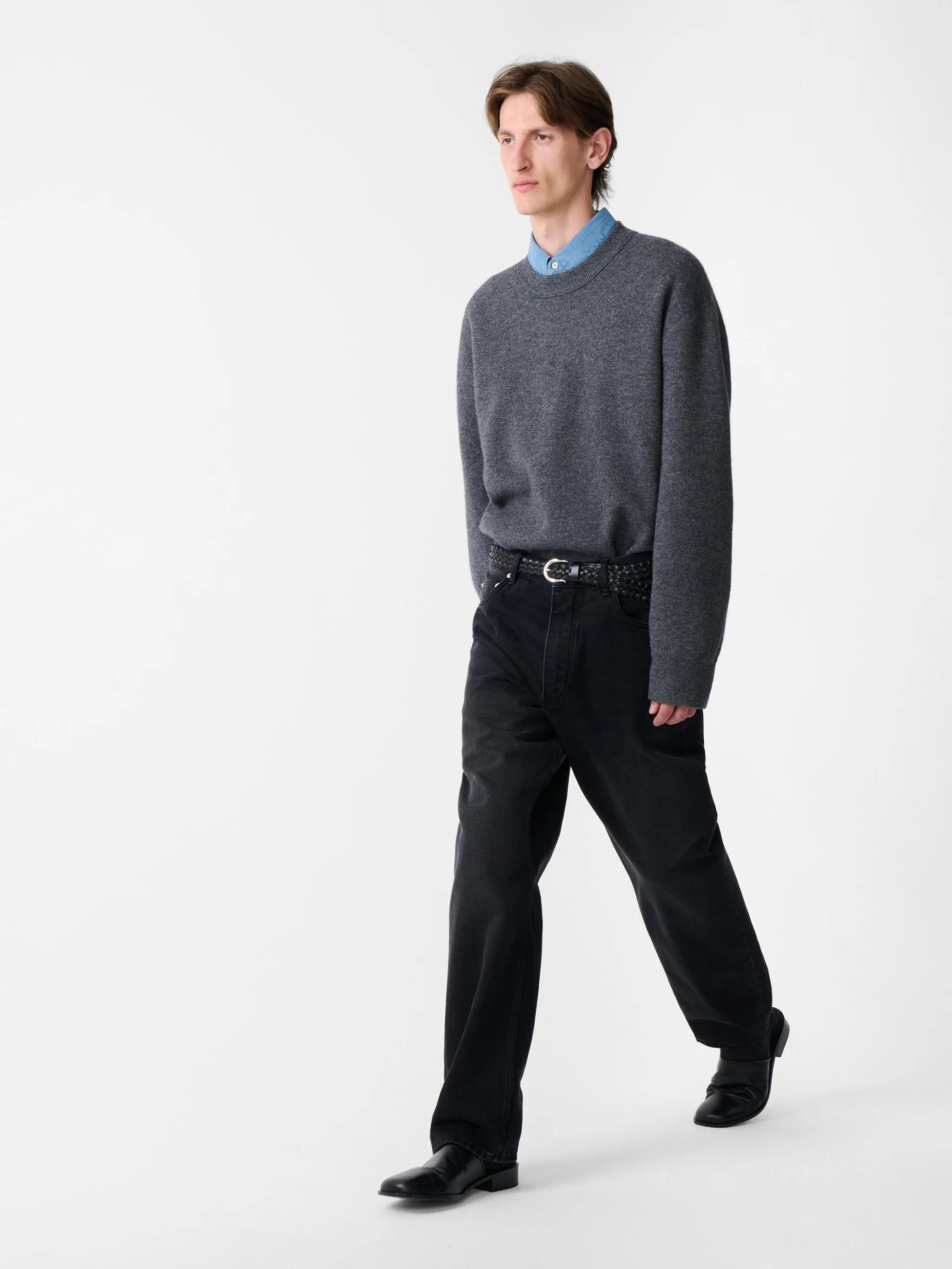 Moray Knit in Charcoal Marl sold by Studio Nicholson product image thumbnail 5