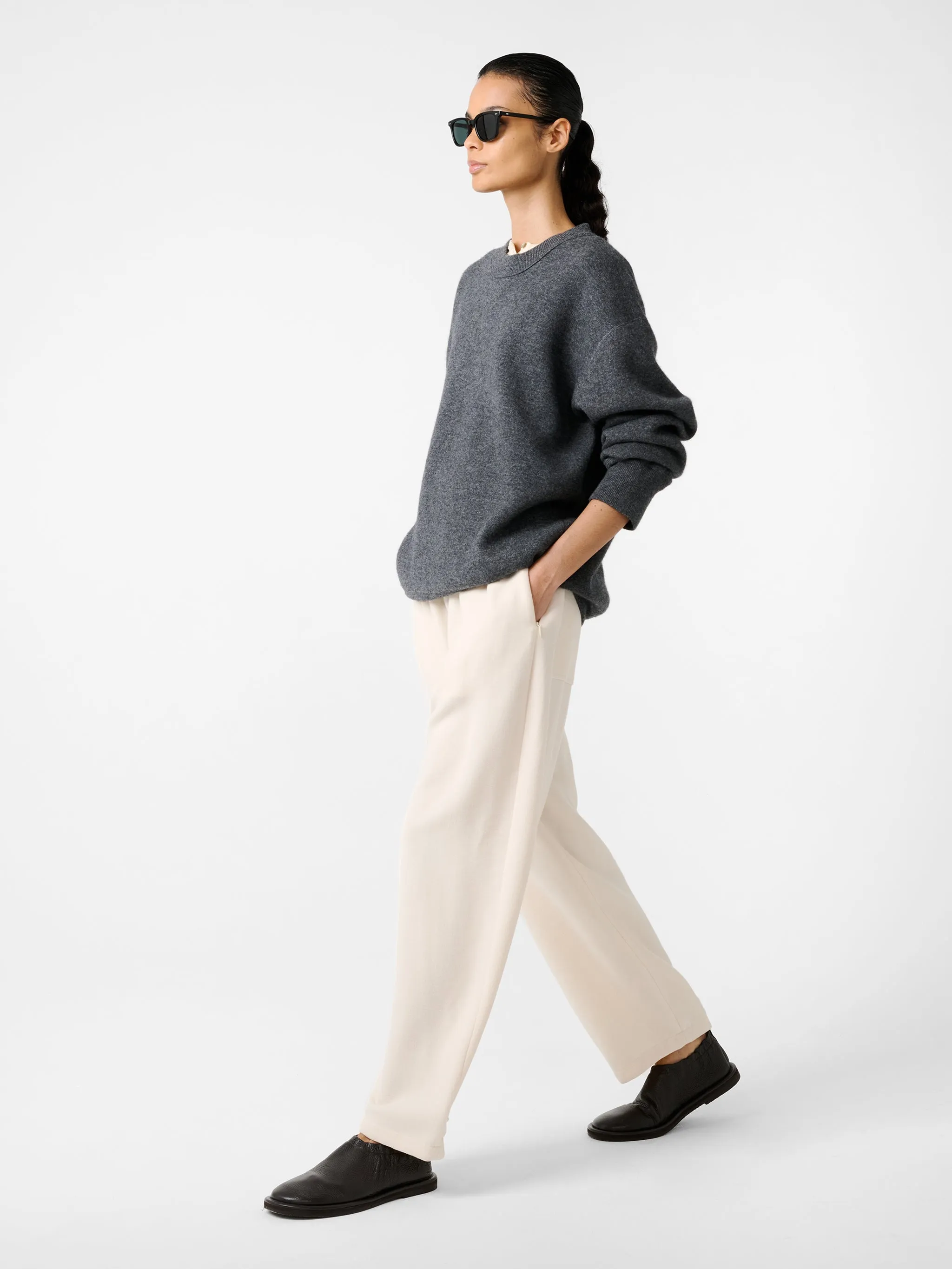 Moray Knit in Charcoal Marl sold by Studio Nicholson