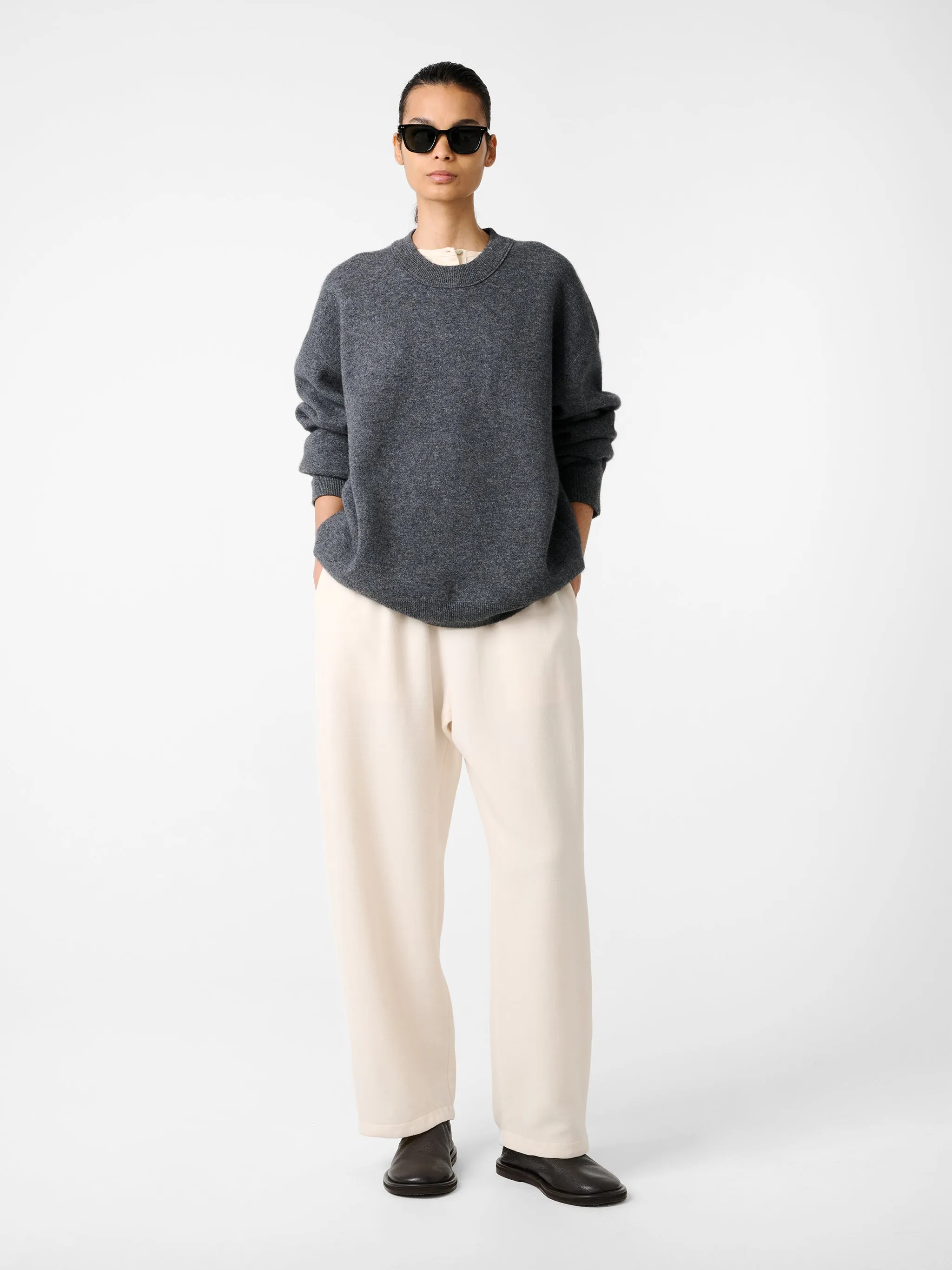 Moray Knit in Charcoal Marl sold by Studio Nicholson product image thumbnail 4