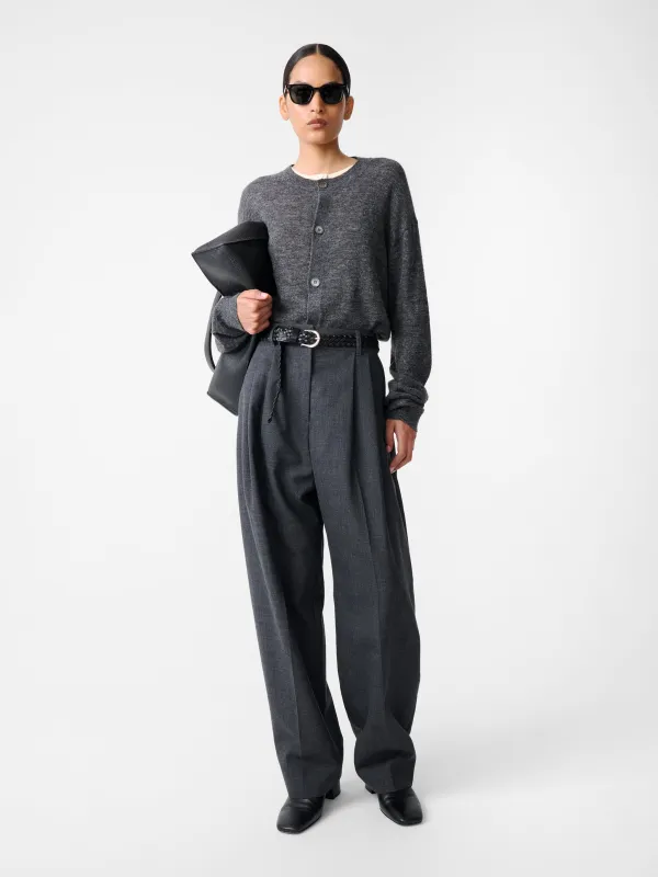 Acuna Heritage Wool Pant in Slate Melange sold by Studio Nicholson
