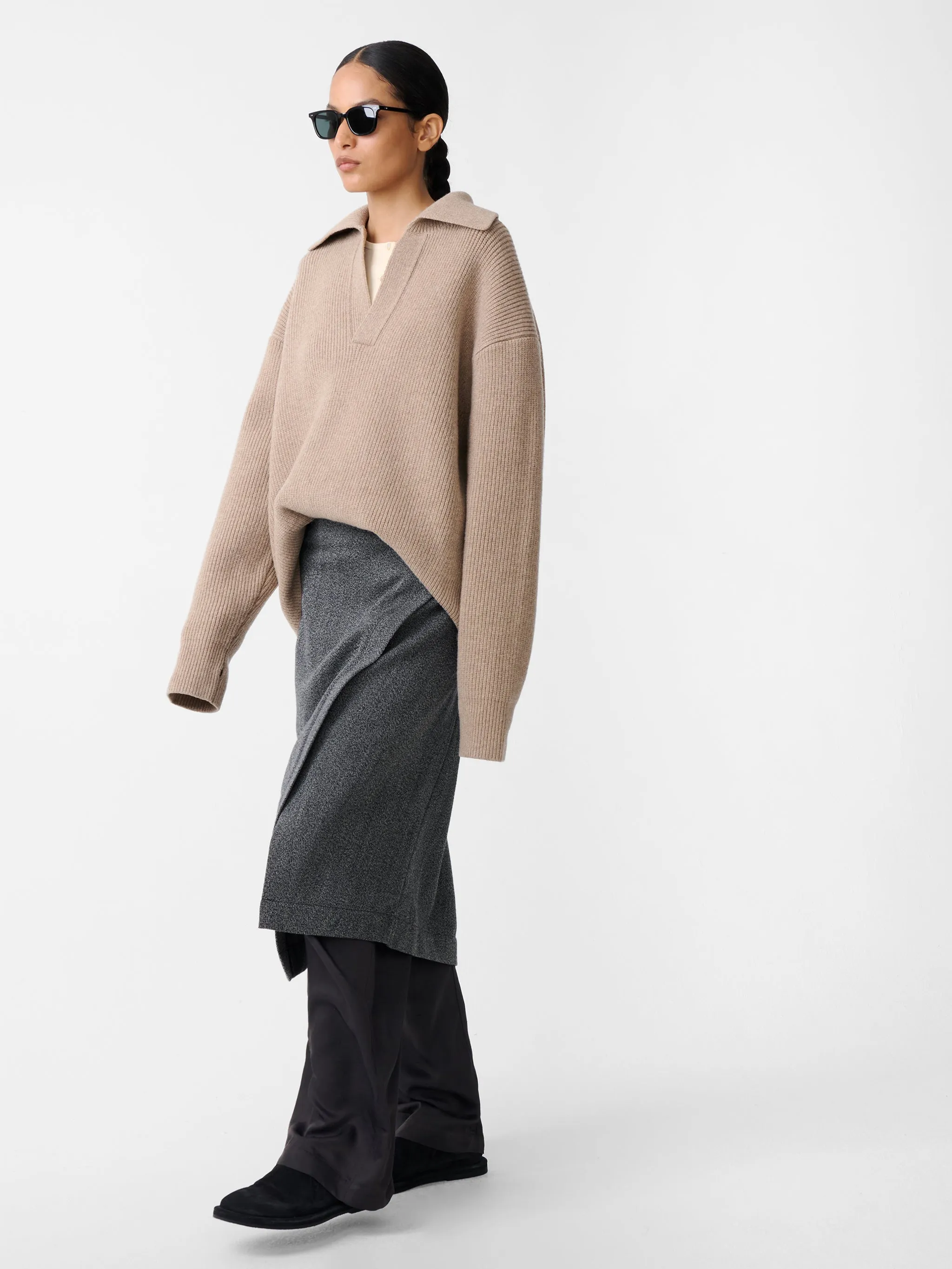Lerryn Skirt in Black / White sold by Studio Nicholson product image thumbnail 3