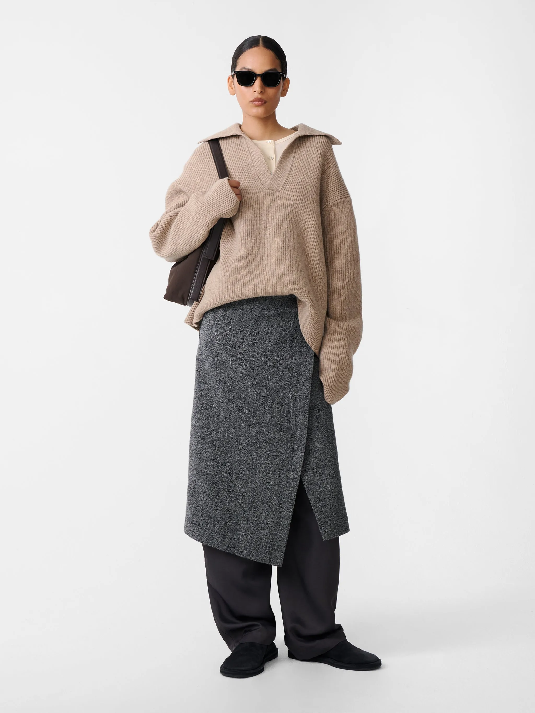 Lerryn Skirt in Black / White sold by Studio Nicholson
