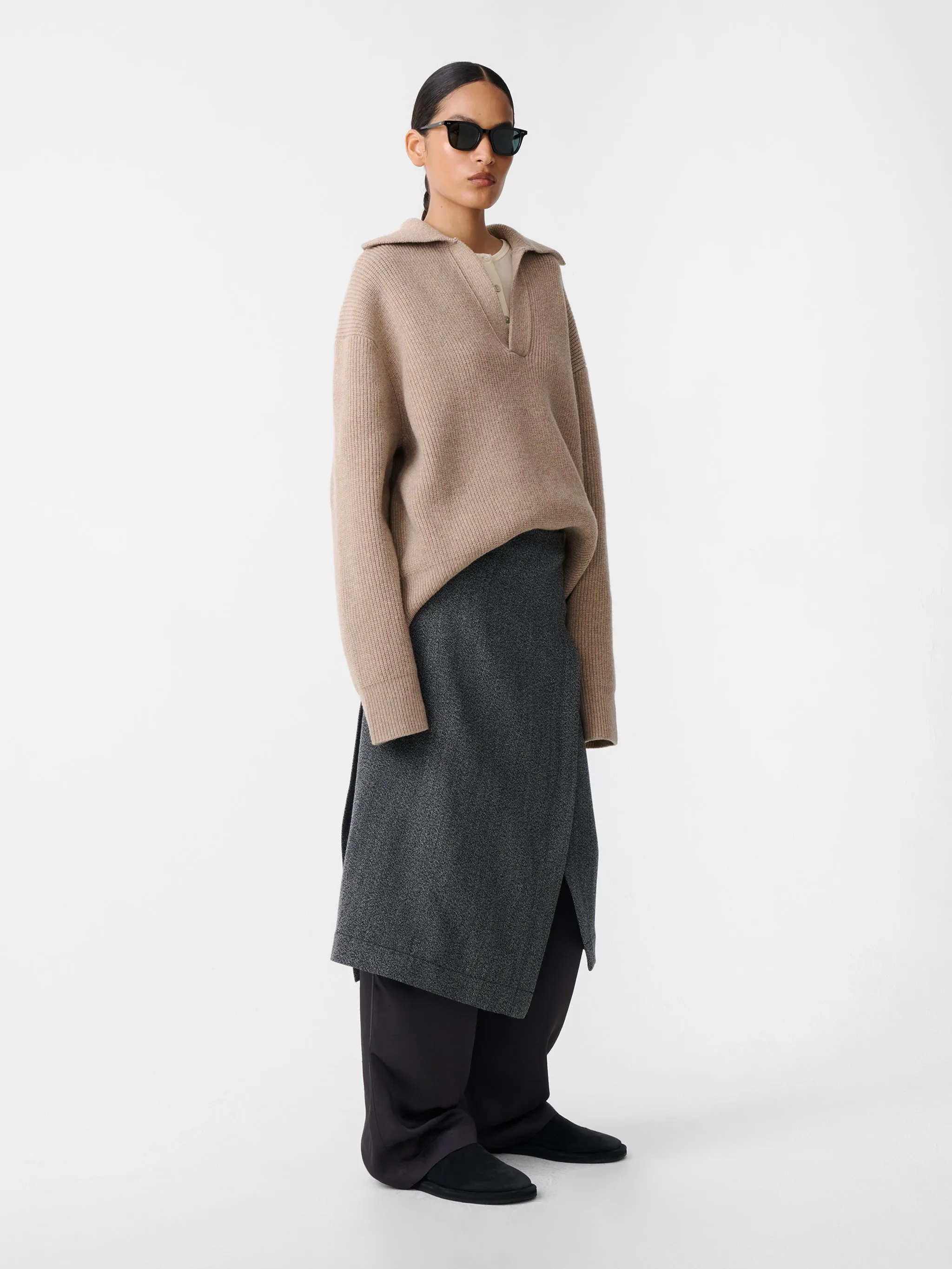 Lerryn Skirt in Black / White sold by Studio Nicholson product image thumbnail 2