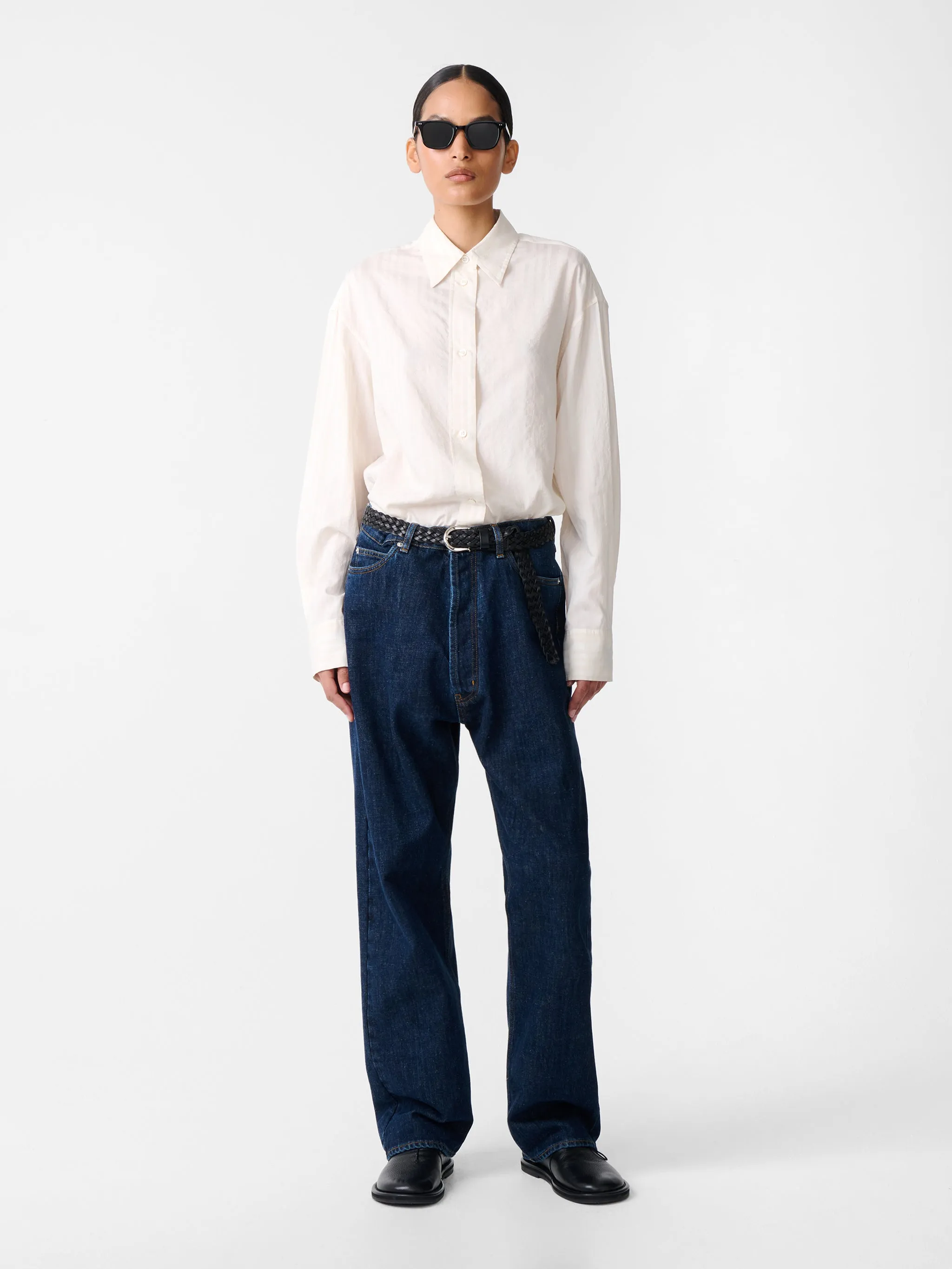 Rouen Shirt in Chalk sold by Studio Nicholson