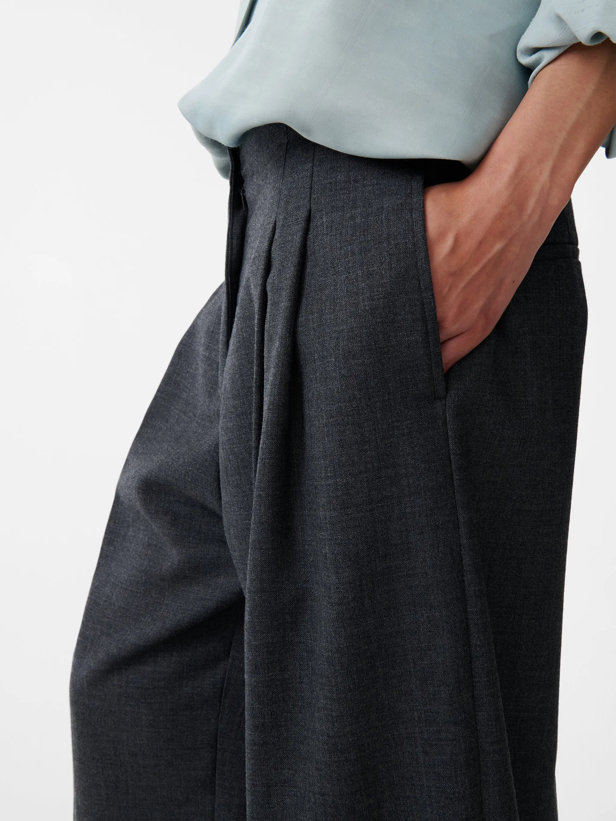 Lira Pant in Slate Melange sold by Studio Nicholson product image thumbnail 5