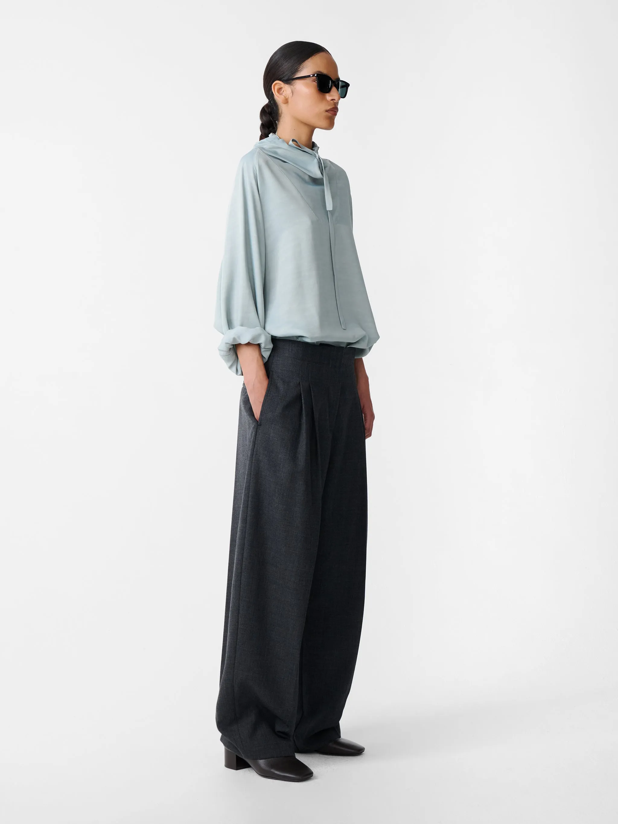 Lira Pant in Slate Melange sold by Studio Nicholson product image thumbnail 2