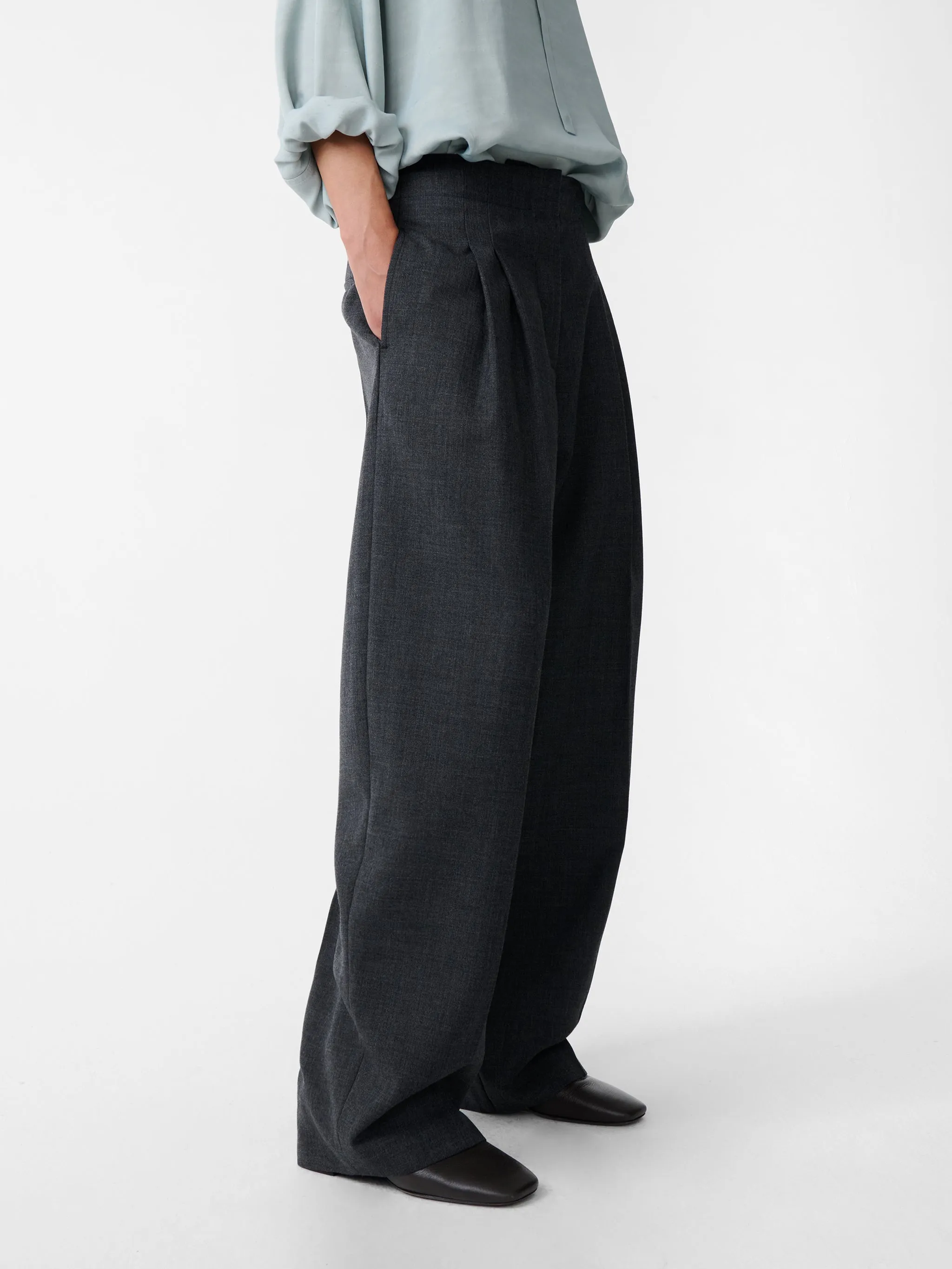 Lira Pant in Slate Melange sold by Studio Nicholson product image thumbnail 4