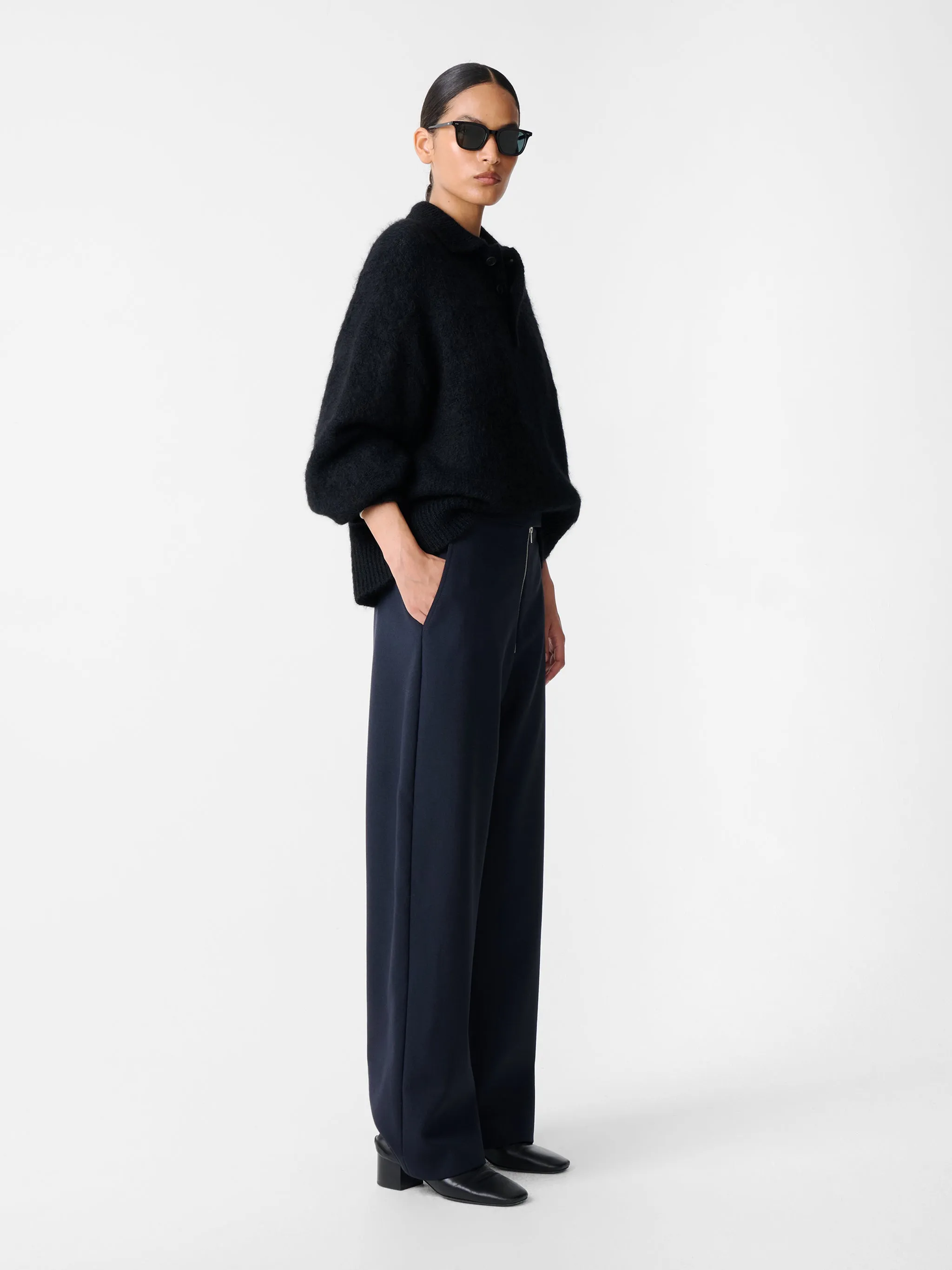 Trouvi Pant in Darkest Navy sold by Studio Nicholson product image thumbnail 3