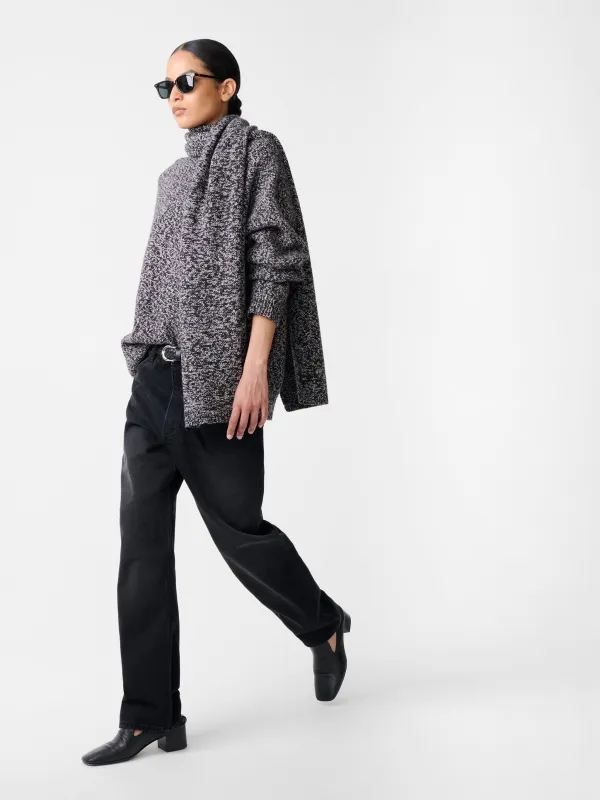 Hemyl Knit in Navy Mouline made by Studio Nicholson