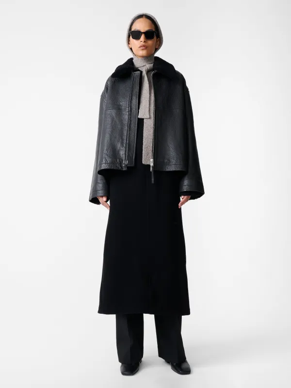 Erie Leather Jacket in Black made by Studio Nicholson