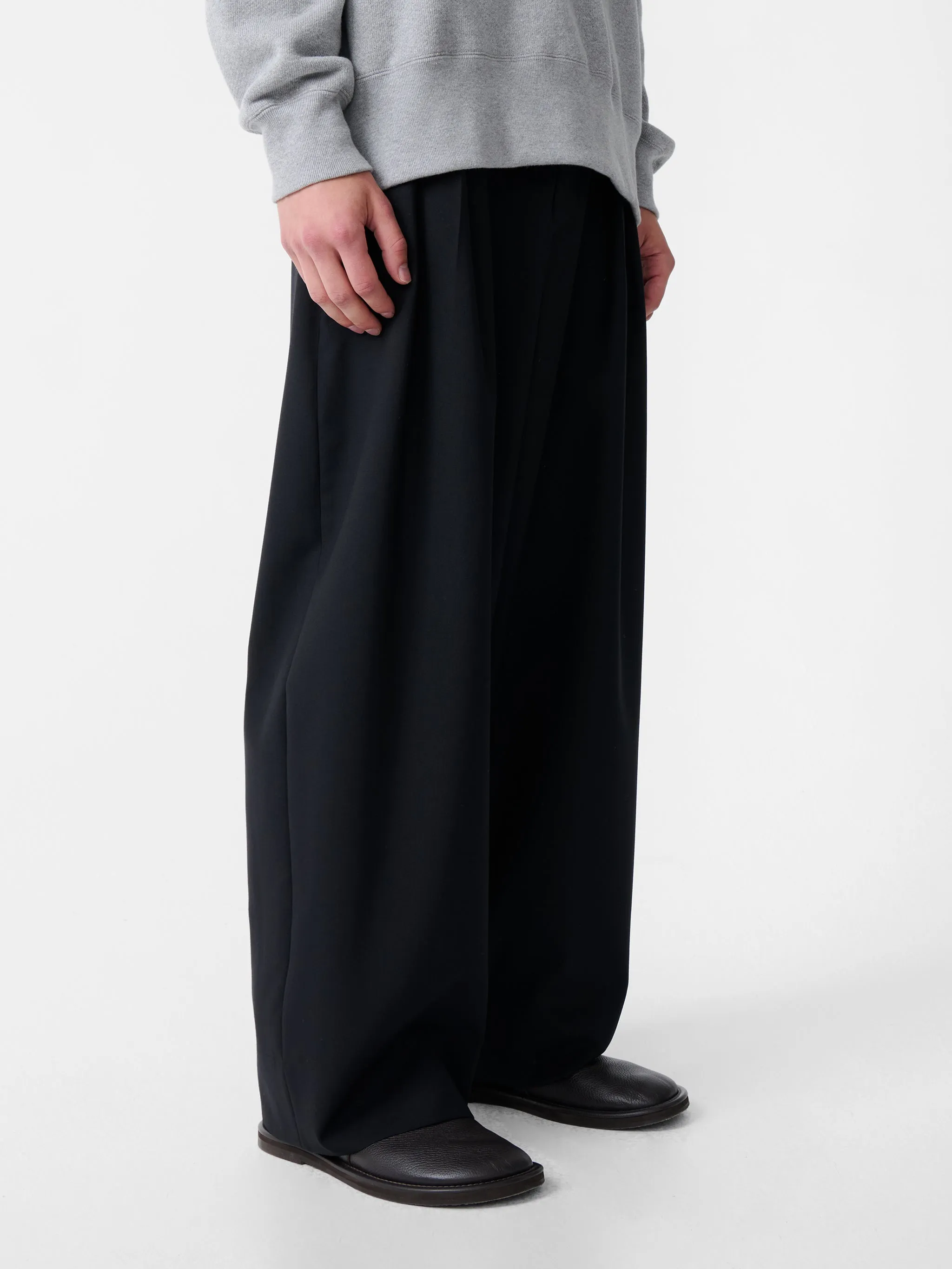 SN X BEAMS Plus Alvy Tropical Wool Pant in Darkest Navy sold by Studio Nicholson product image thumbnail 4