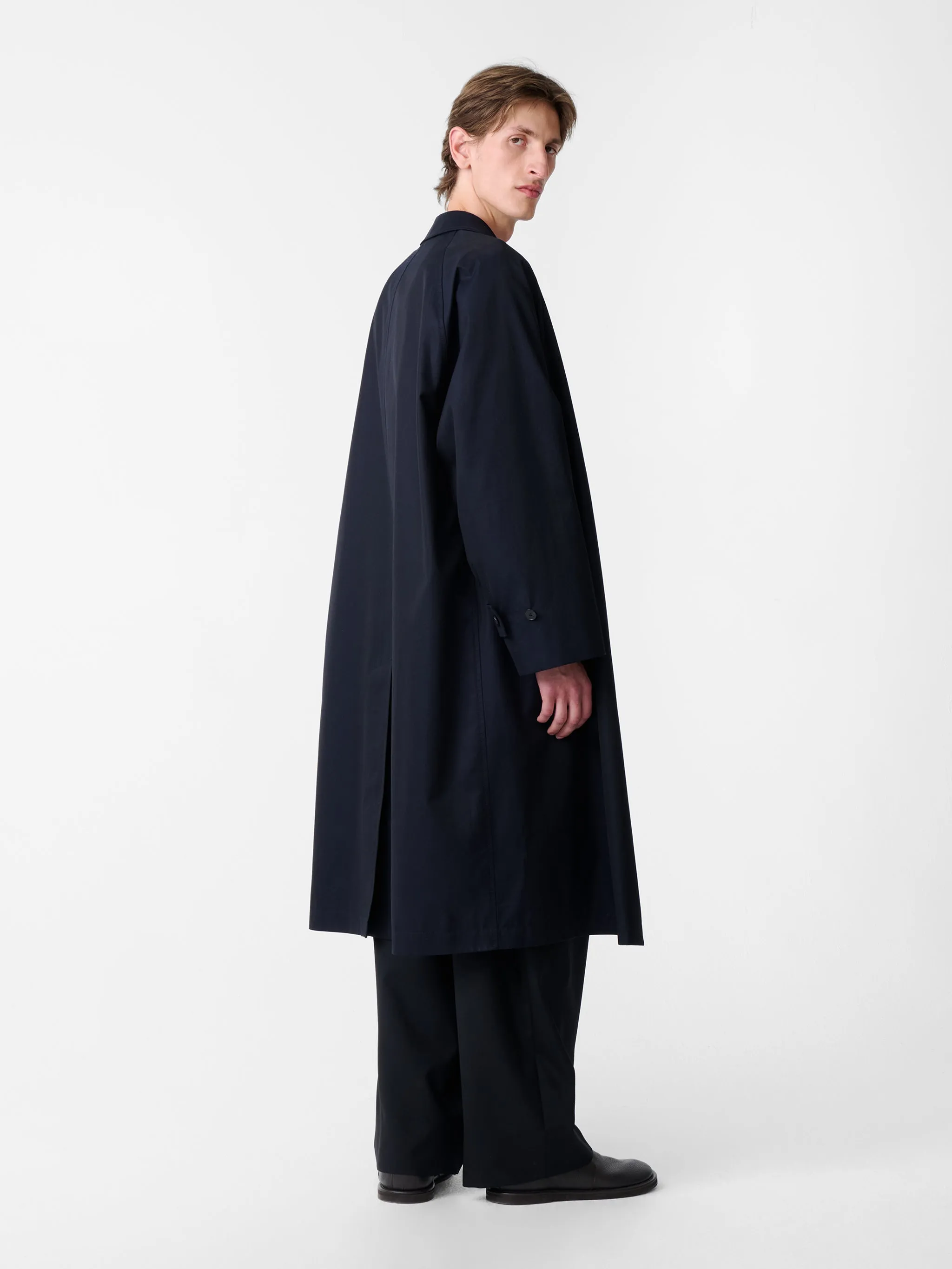 SN X BEAMS Plus Peter Coat in Darkest Navy sold by Studio Nicholson product image thumbnail 3