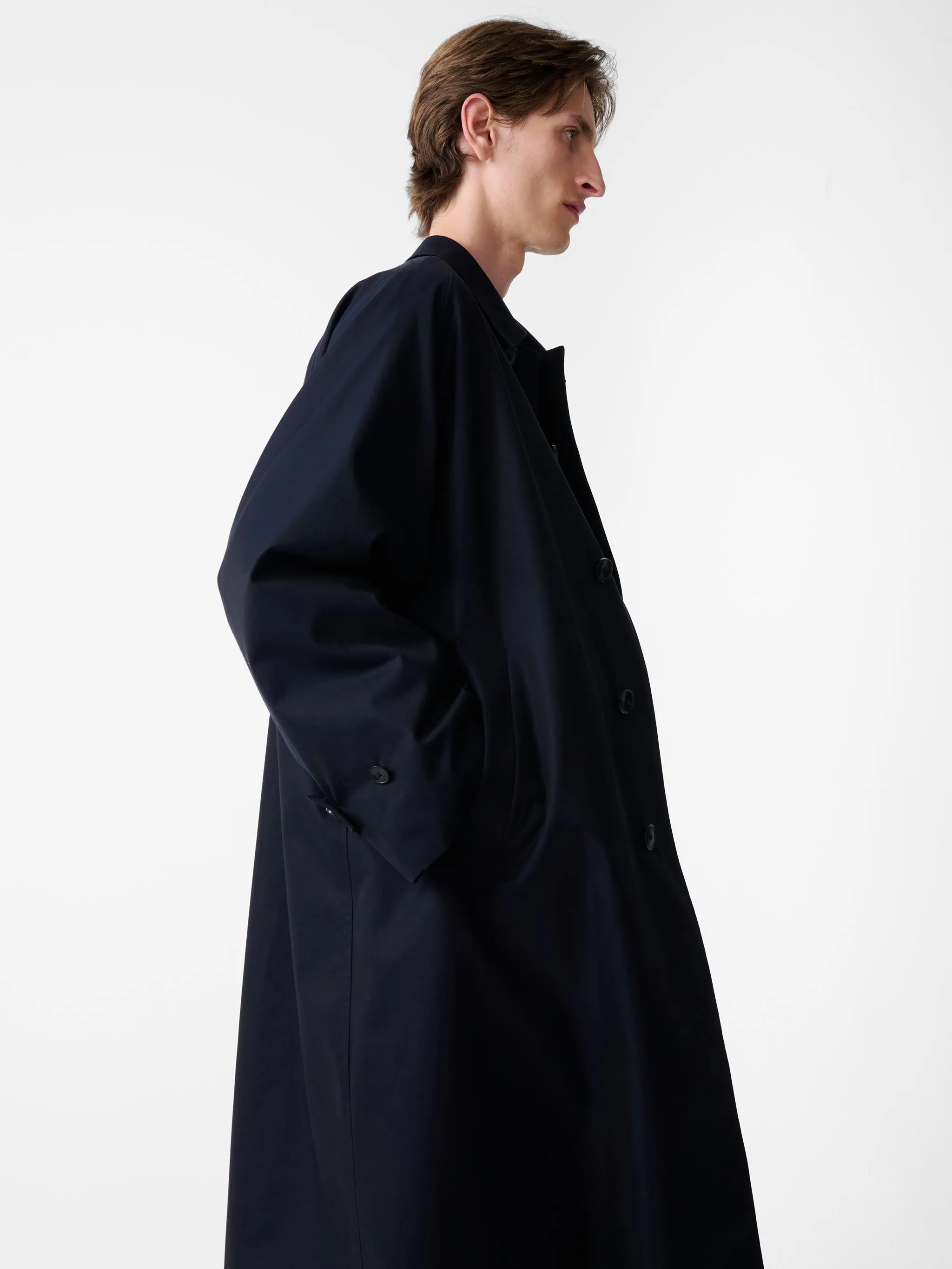 SN X BEAMS Plus Peter Coat in Darkest Navy sold by Studio Nicholson product image thumbnail 4