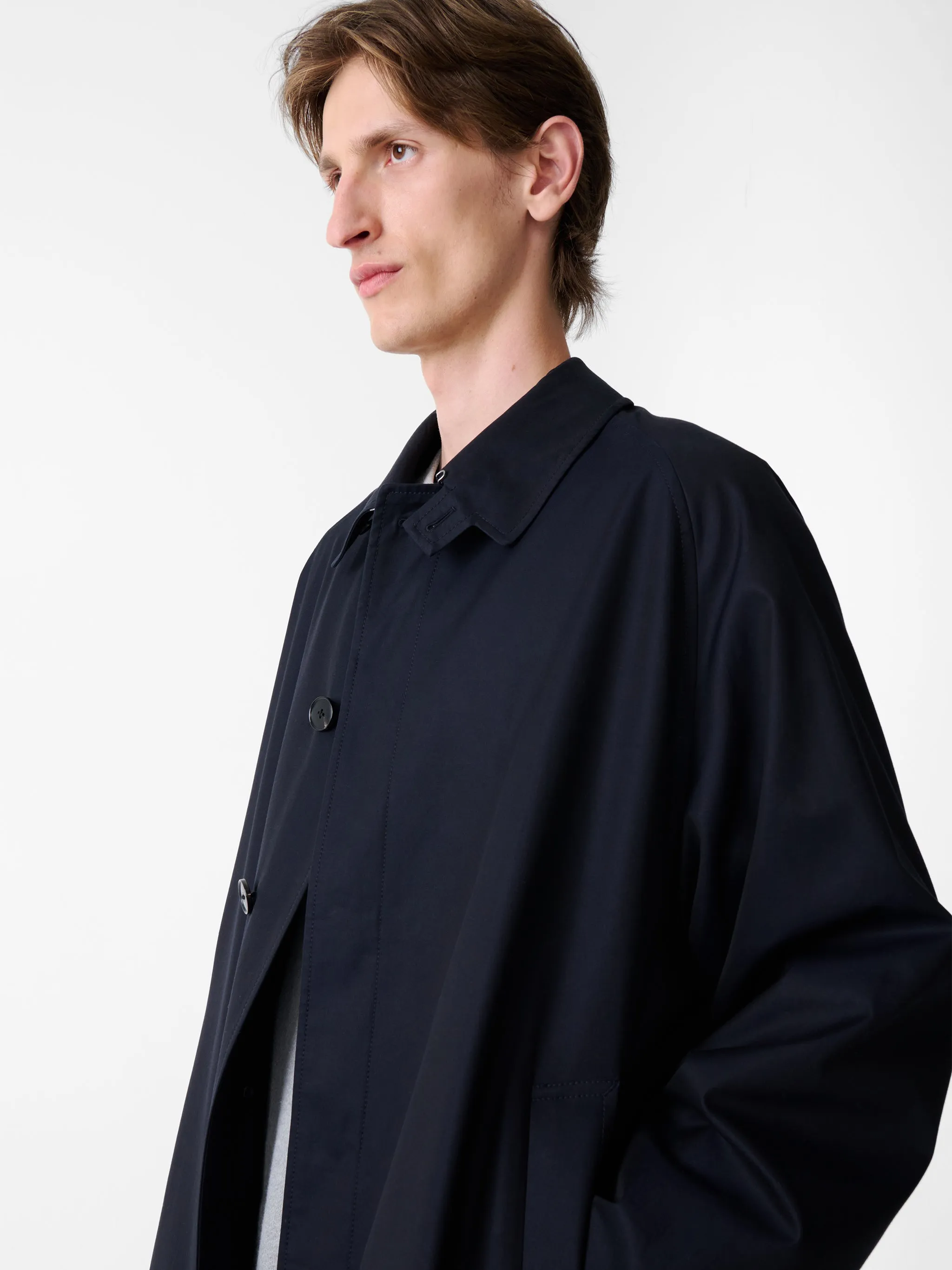 SN X BEAMS Plus Peter Coat in Darkest Navy sold by Studio Nicholson product image thumbnail 5