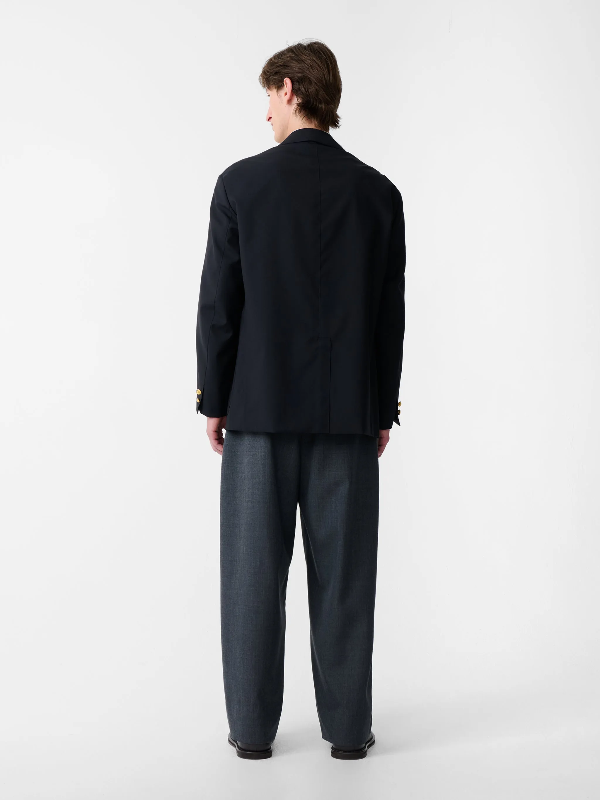 SN X BEAMS Plus Paul Tropical Wool Jacket in Darkest Navy sold by Studio Nicholson product image thumbnail 5