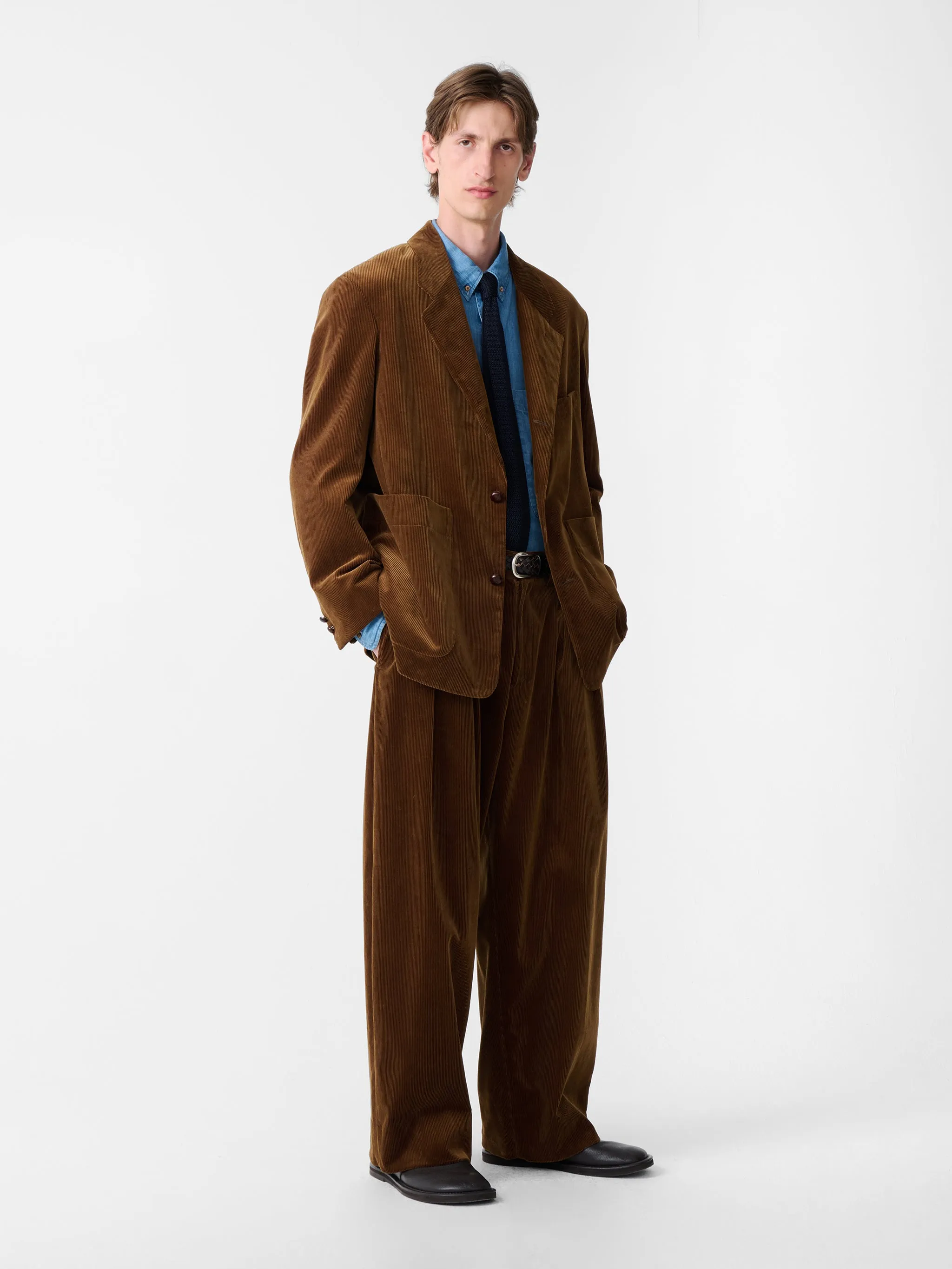 SN X BEAMS Plus Paul Corduroy Jacket in Toffee sold by Studio Nicholson product image thumbnail 3