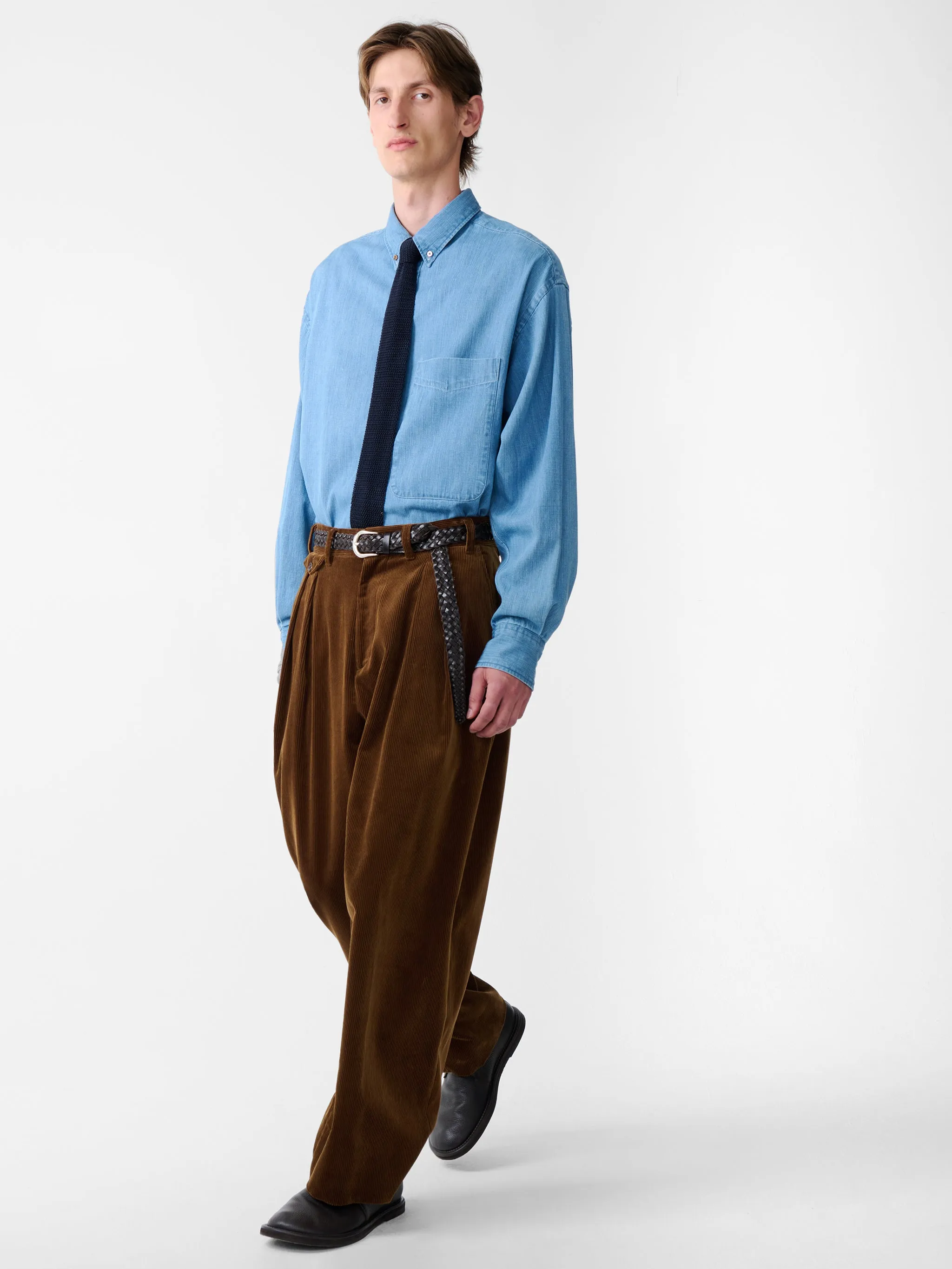 SN X BEAMS Plus Lisa Denim Shirt in Faded Wash sold by Studio Nicholson product image thumbnail 4