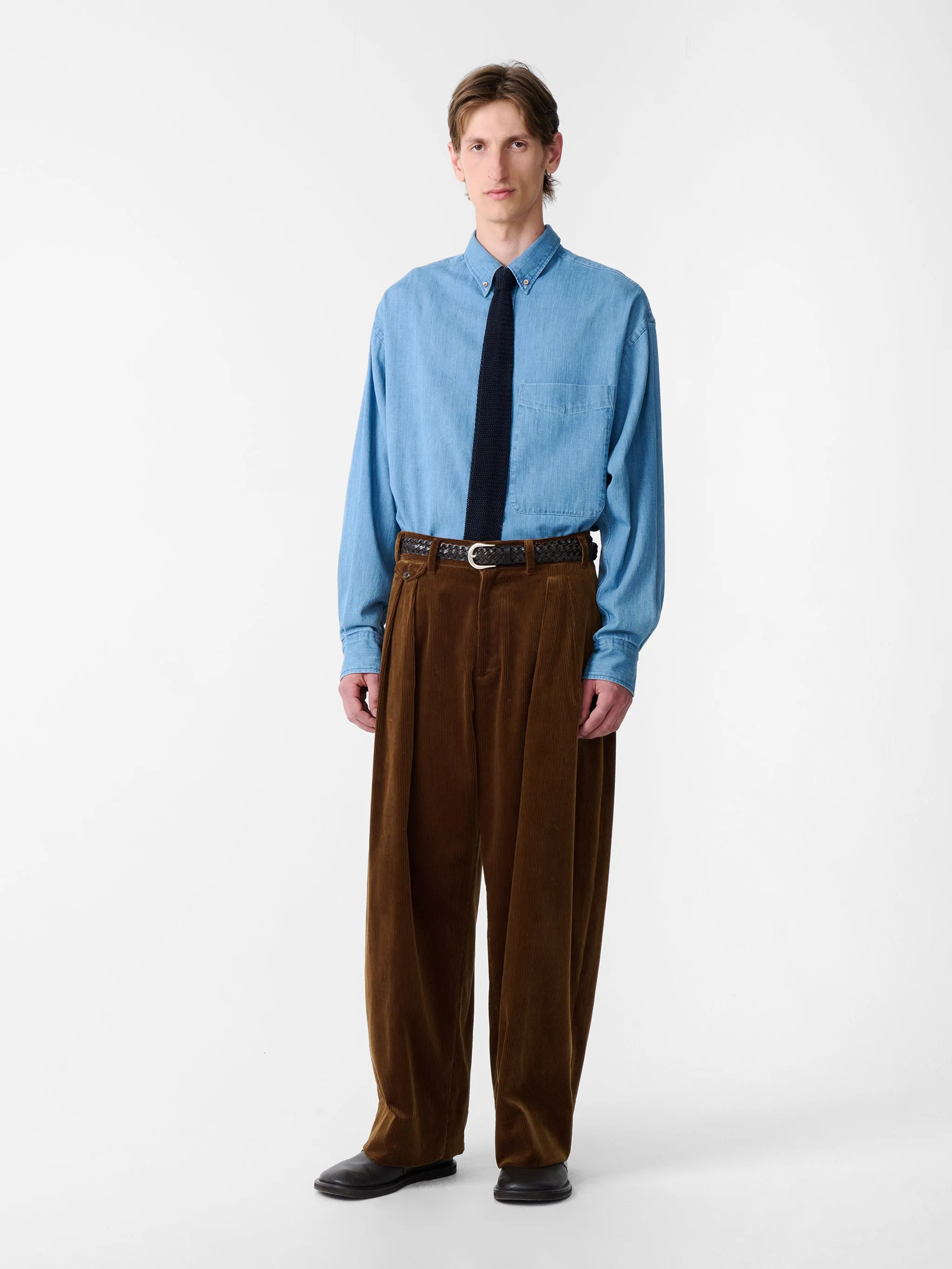 SN X BEAMS Plus Lisa Denim Shirt in Faded Wash sold by Studio Nicholson product image thumbnail 2