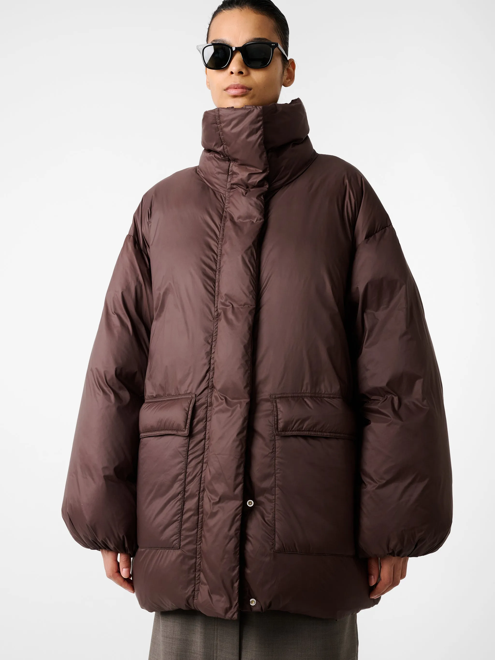 Elk Puffer Jacket in Espresso sold by Studio Nicholson product image thumbnail 5