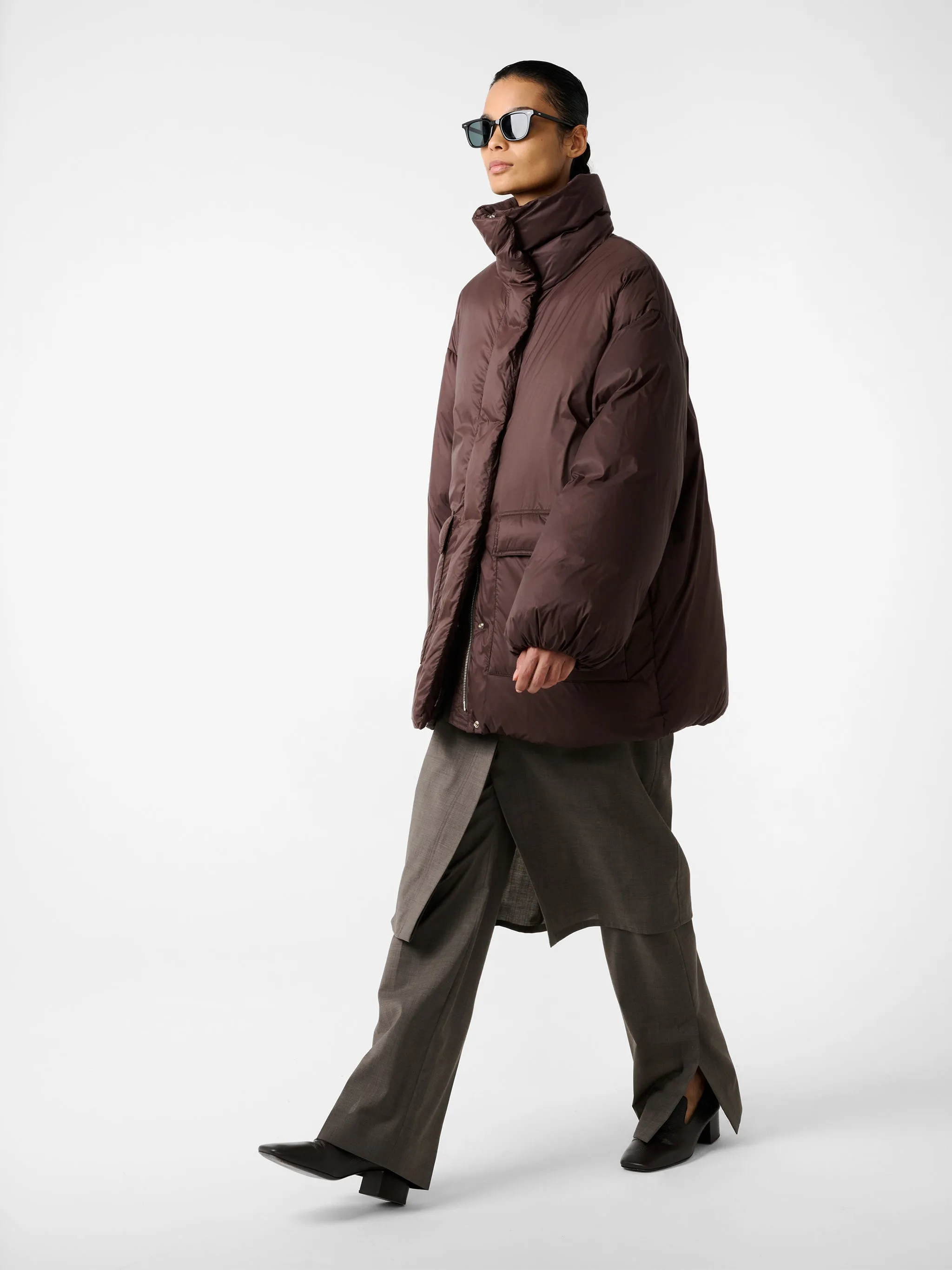 Elk Puffer Jacket in Espresso sold by Studio Nicholson product image thumbnail 2