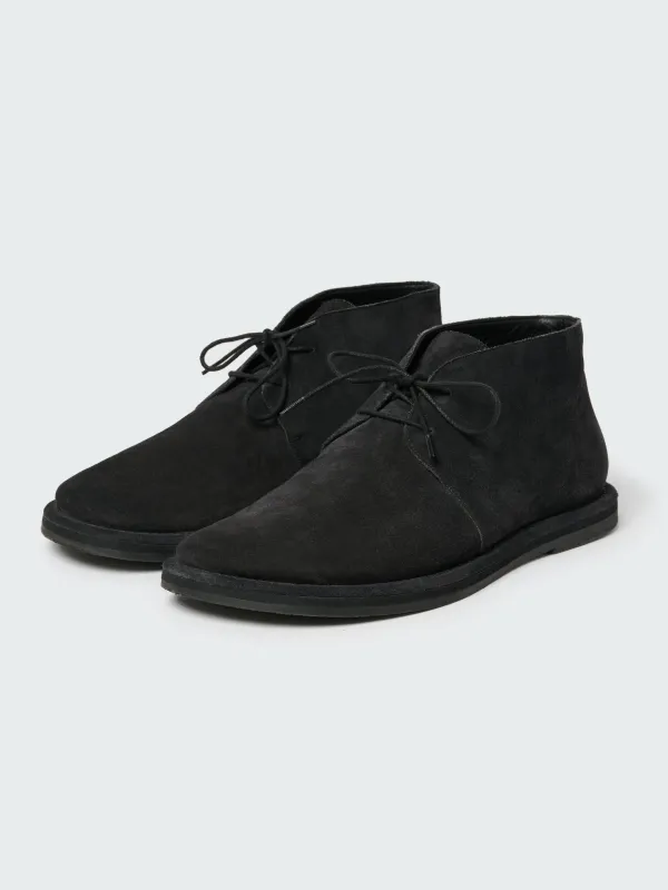 Women's Woodrow Suede Shoe in Offblack sold by Studio Nicholson