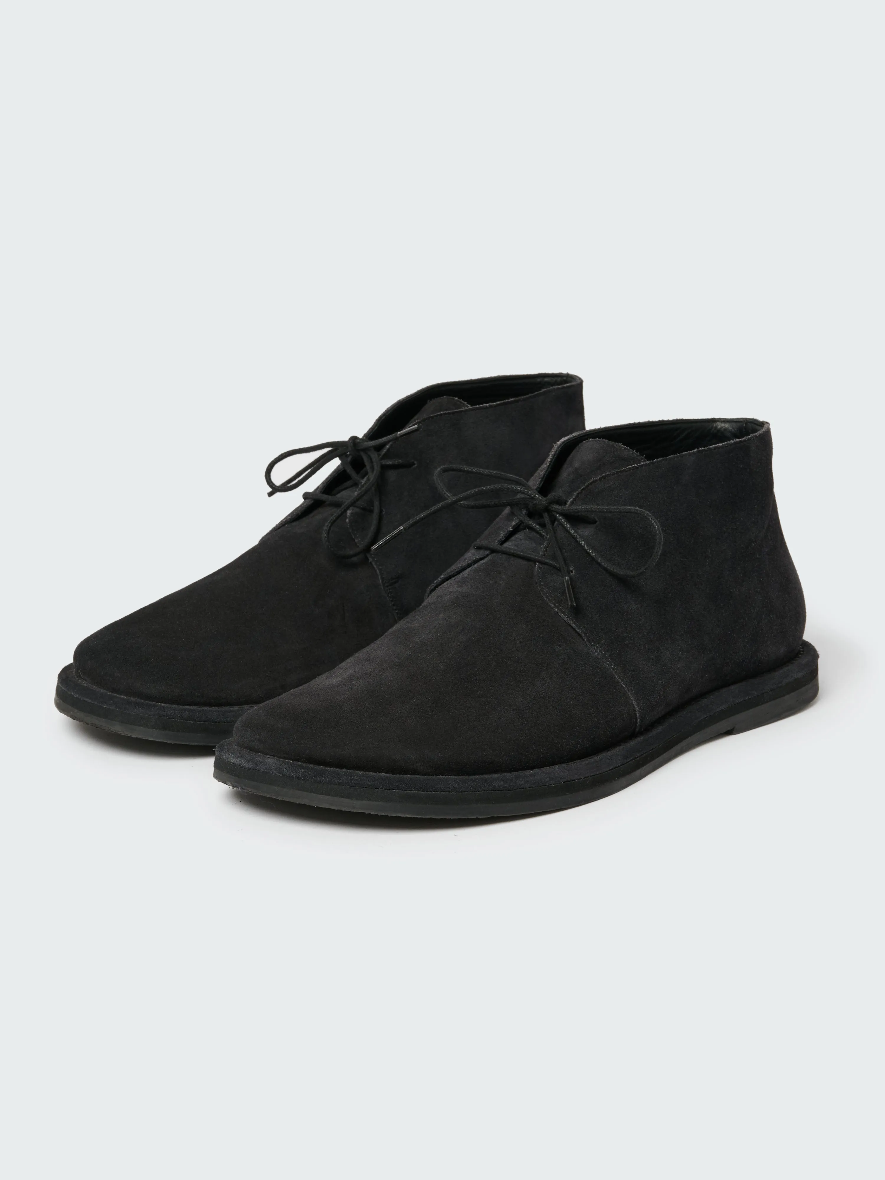 Women's Woodrow Suede Shoe in Offblack sold by Studio Nicholson