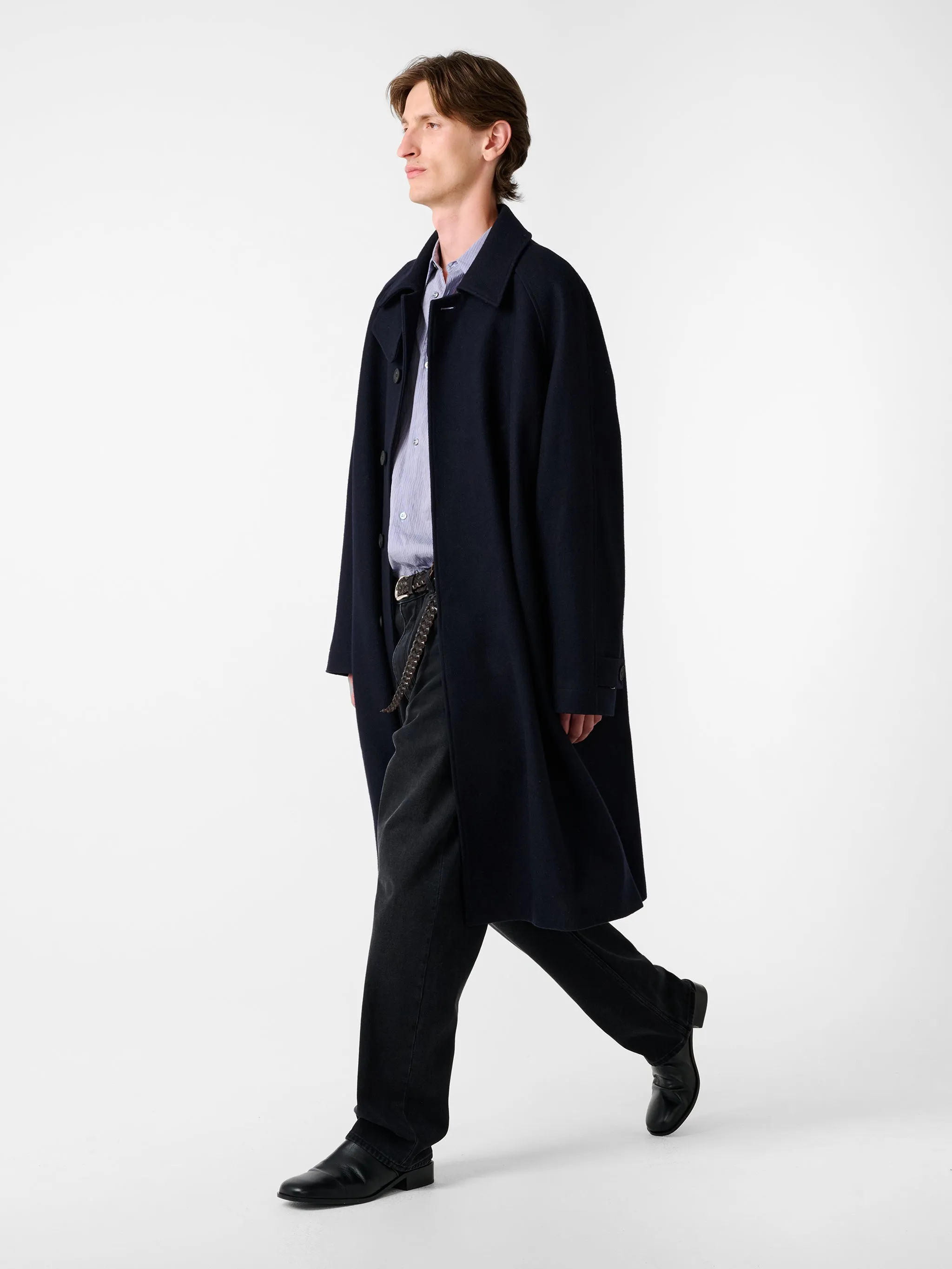 Cabo Coat in Dark Navy sold by Studio Nicholson product image thumbnail 4